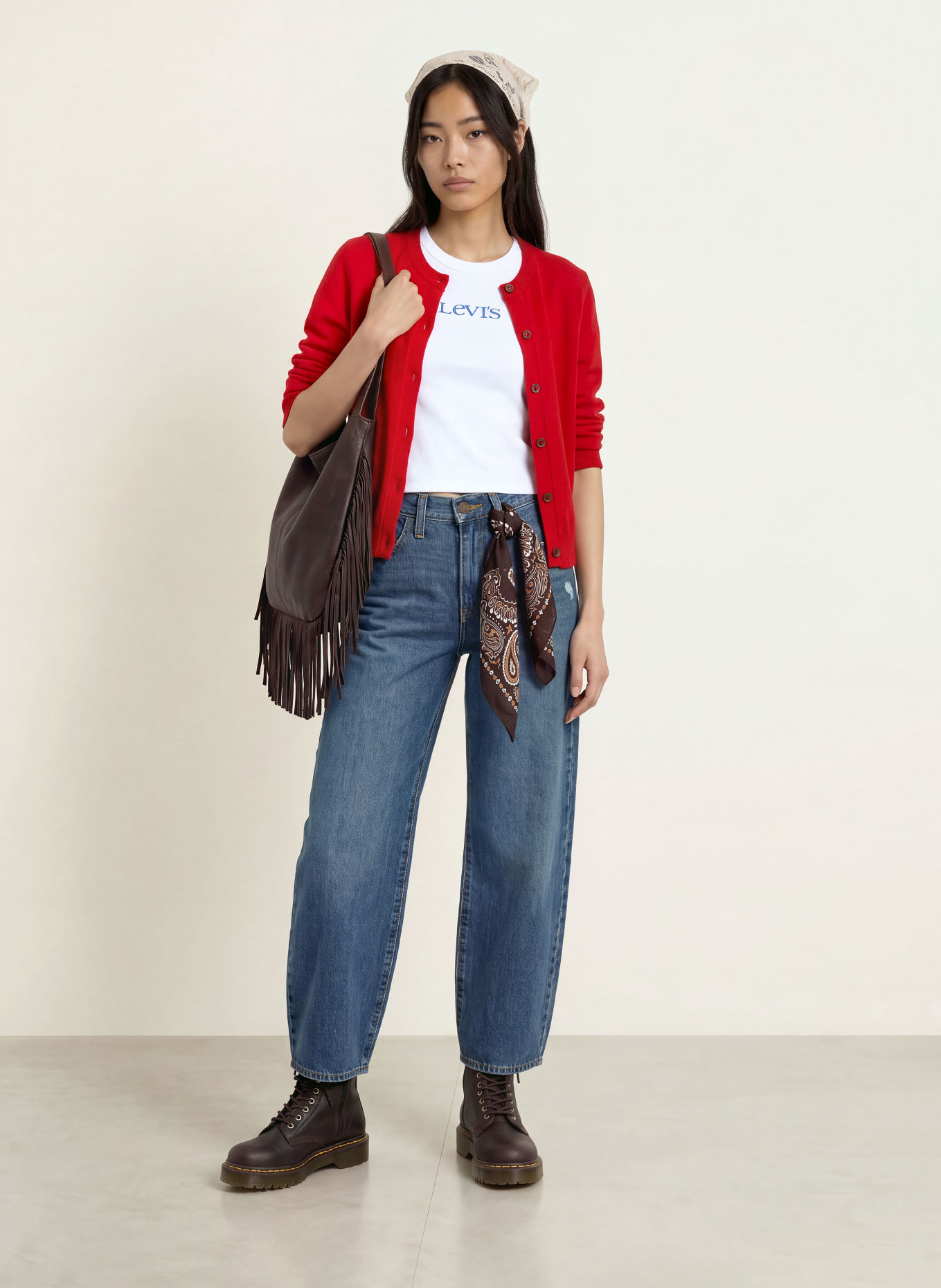 Levi's® Barrel Jeans MIDDY BALLOON: 09 Med Indigo - Worn In