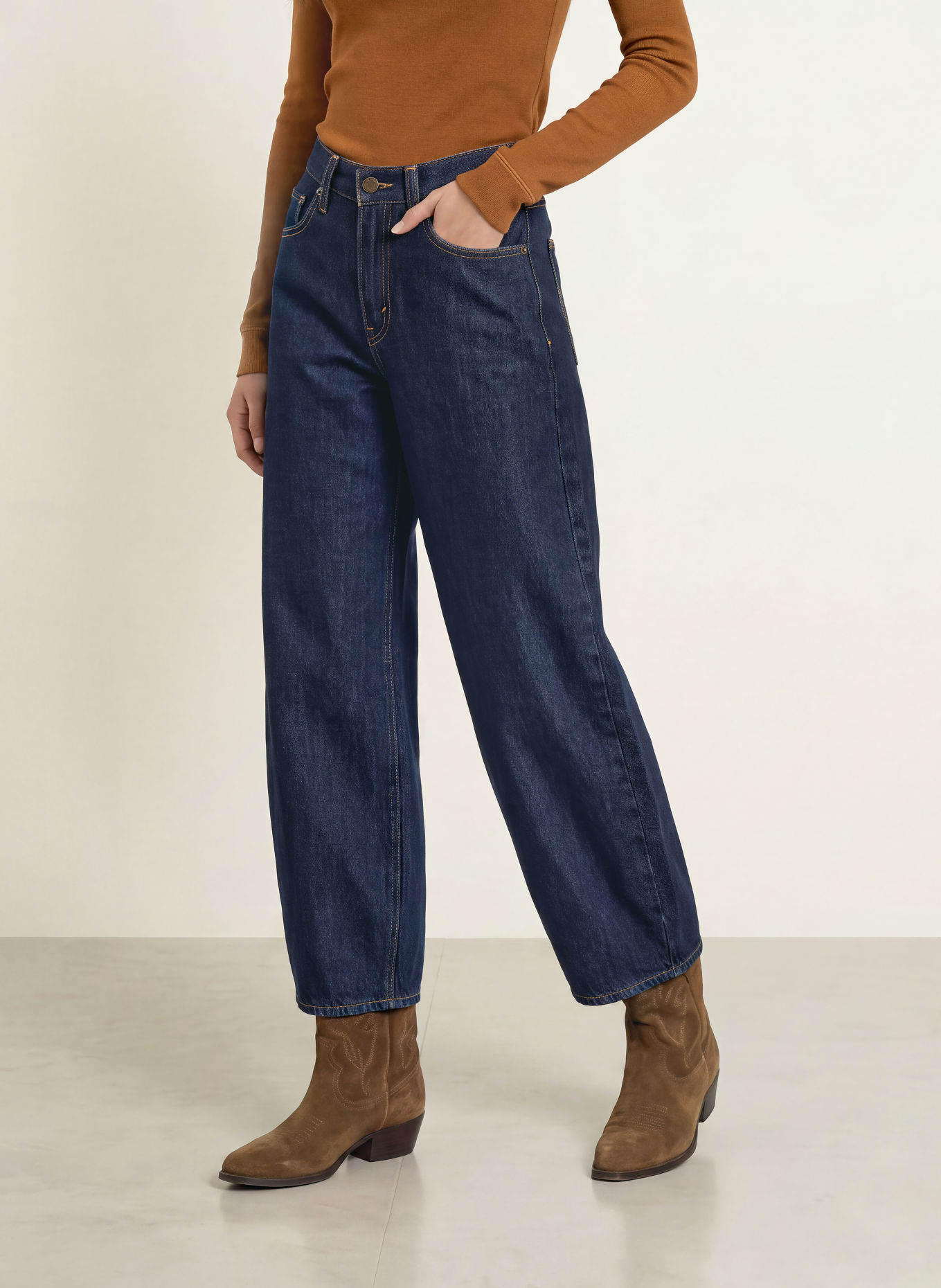 Levi's® Jean barrel MIDDY BALLOON: 03 Dark Indigo - Flat Finish