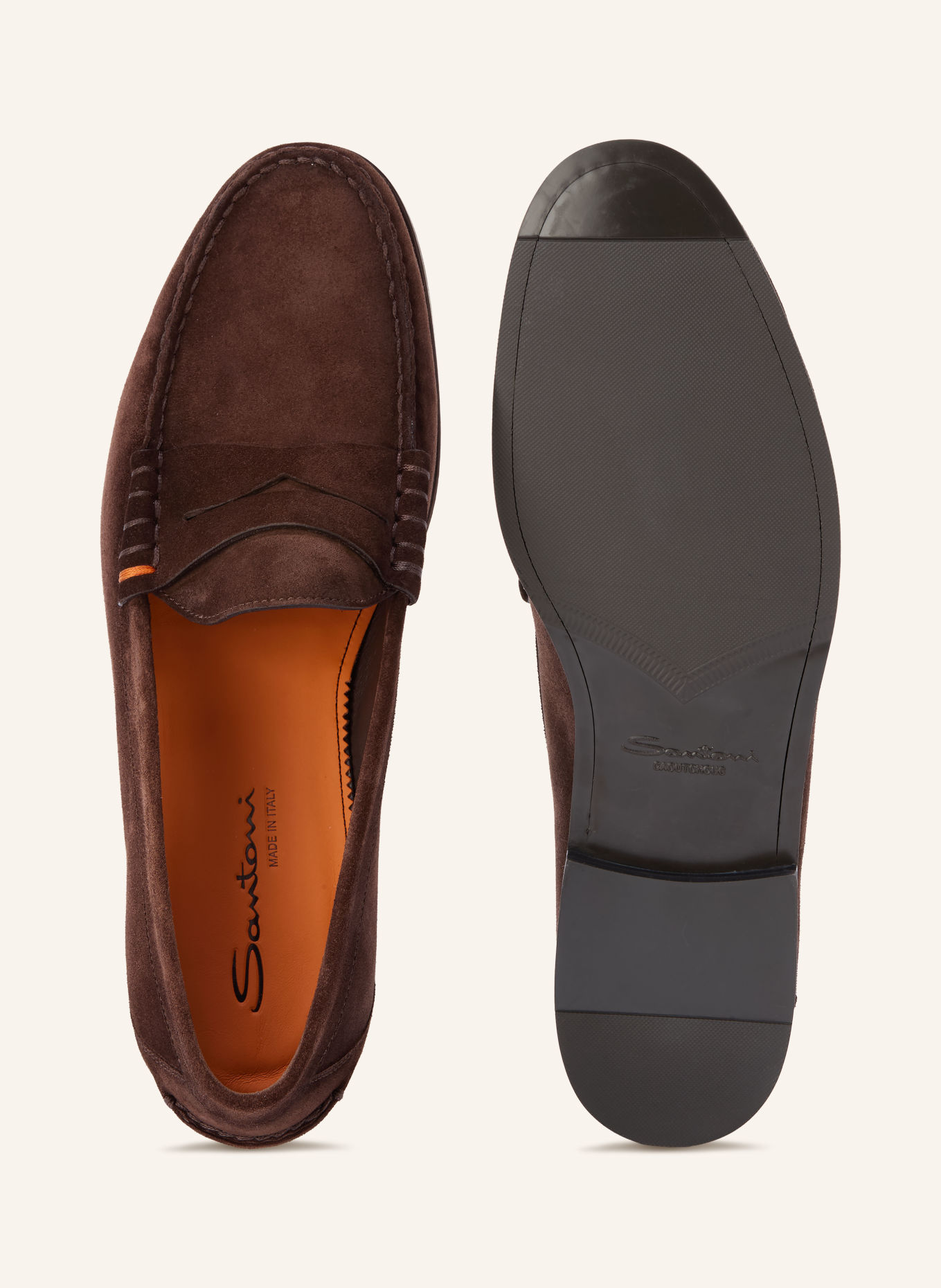Santoni Pennyloafer QUENTIN: MARRON FONCÉ