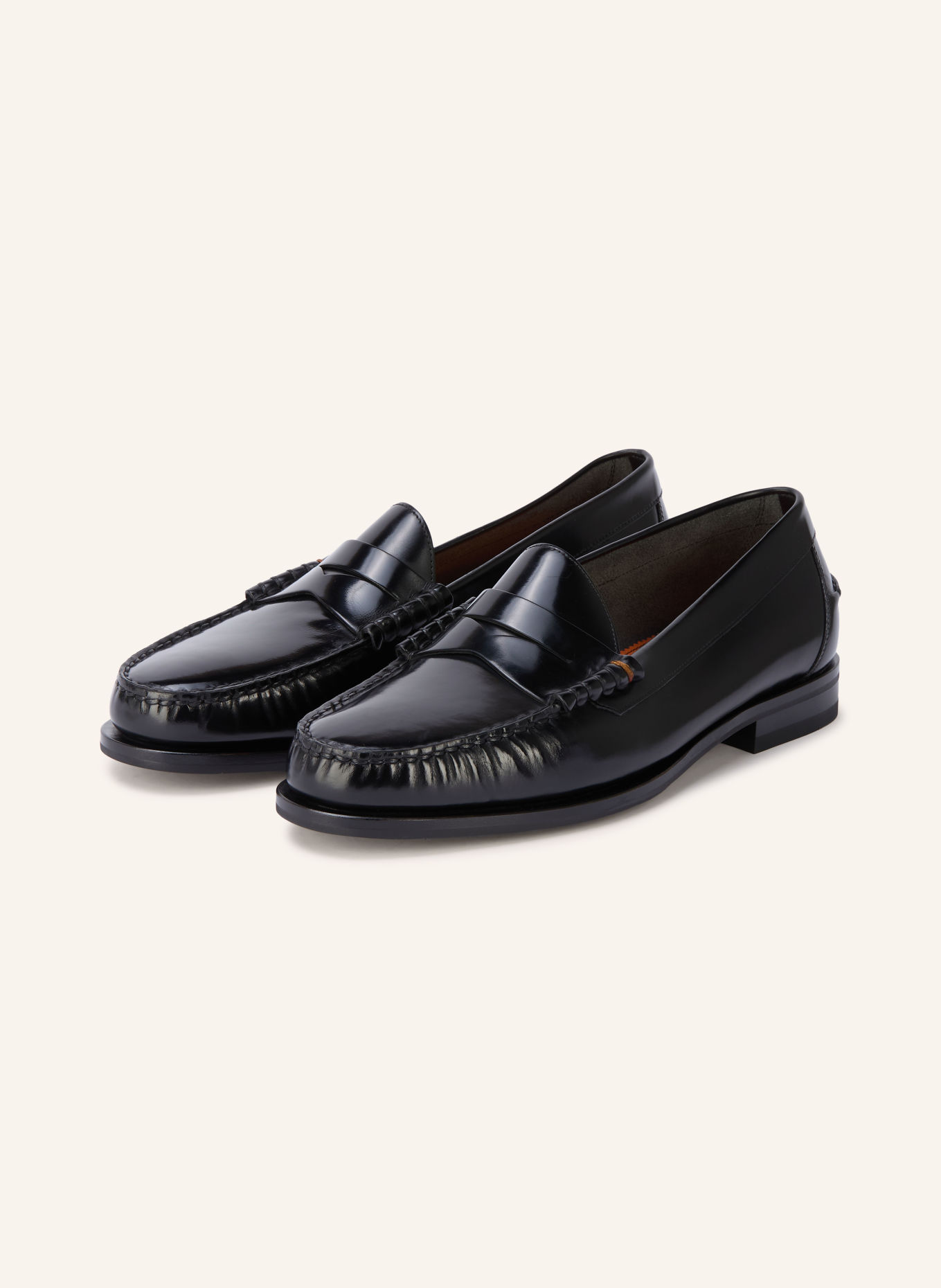 Santoni Pennyloafer COLLEGE: ZWART