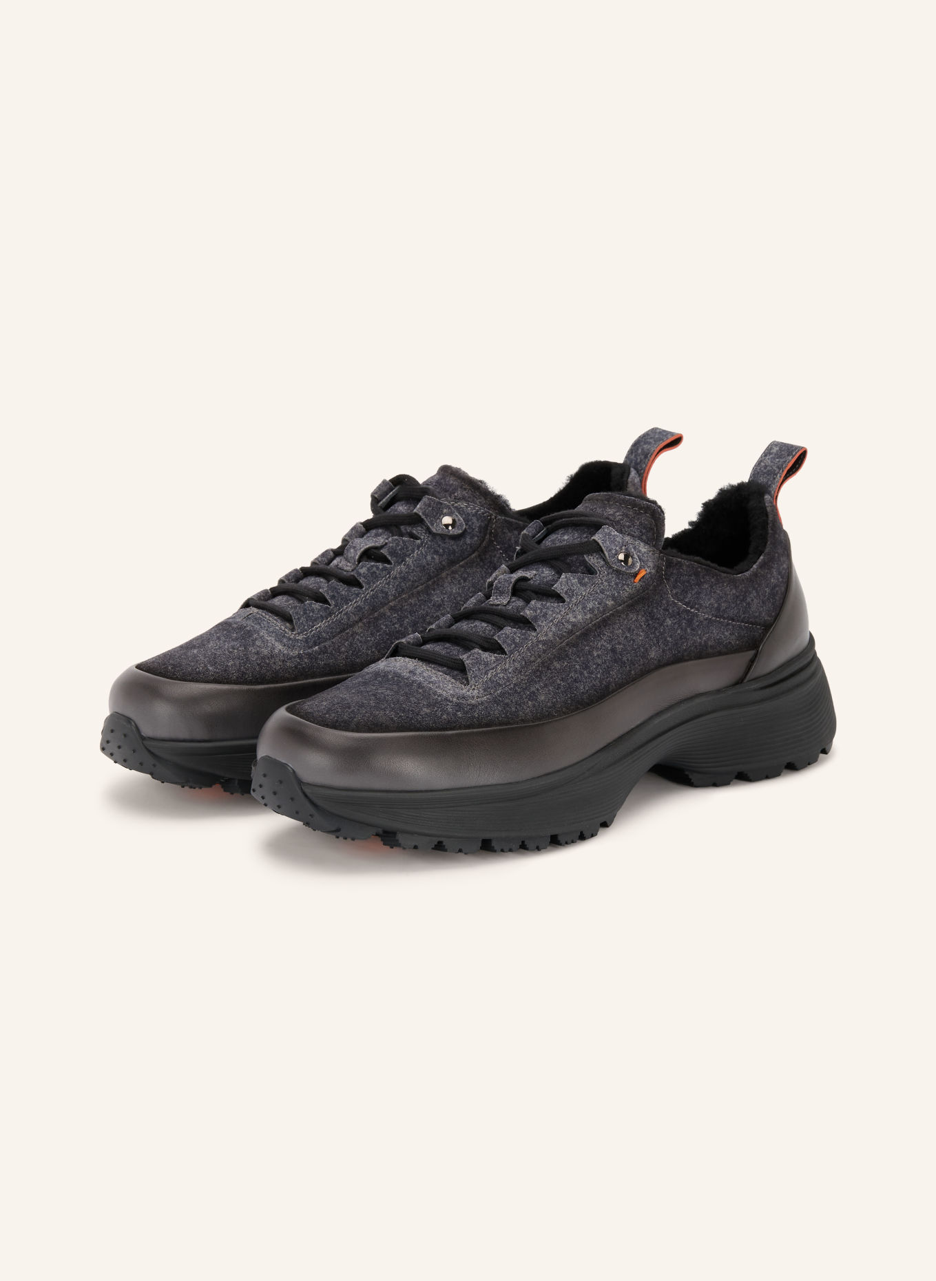 Santoni Sneakersy: CZIEMNOSZARY