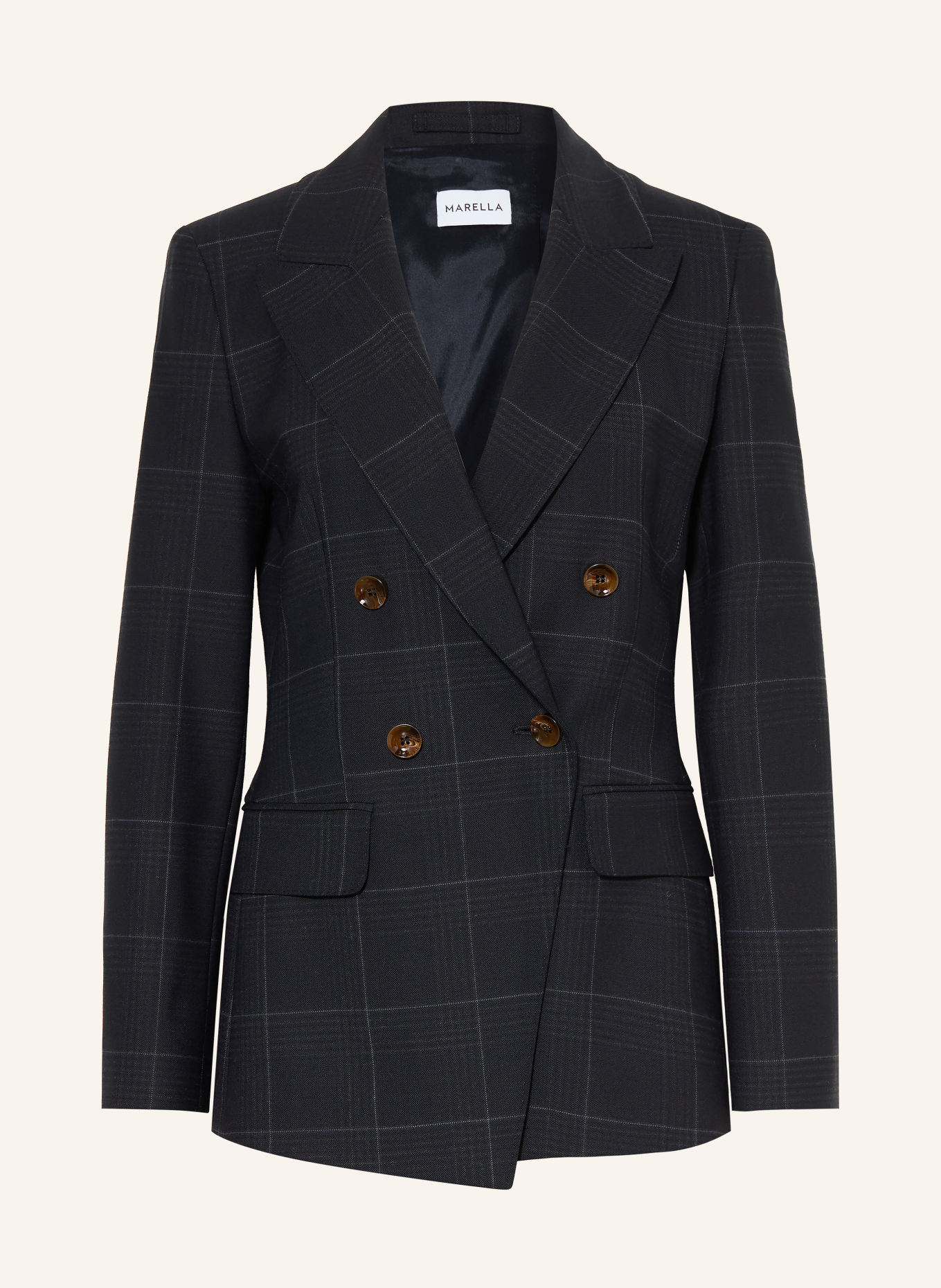 MARELLA Blazer MLLEFEDRA: DUNKELBLAU / BEIGE / BLAUGRAU