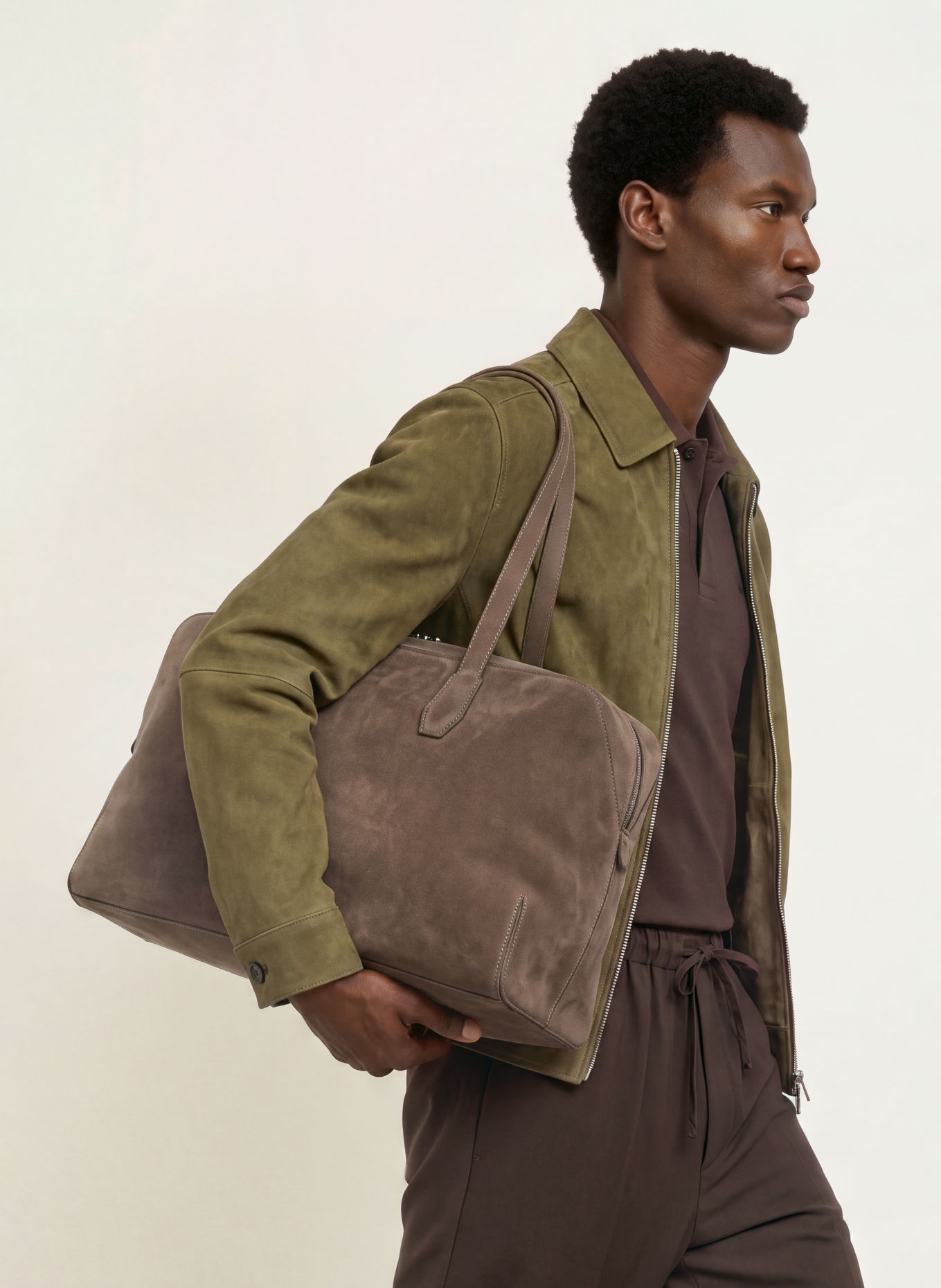 BOSS AXELL Travel bag: BEIGE / SILVER