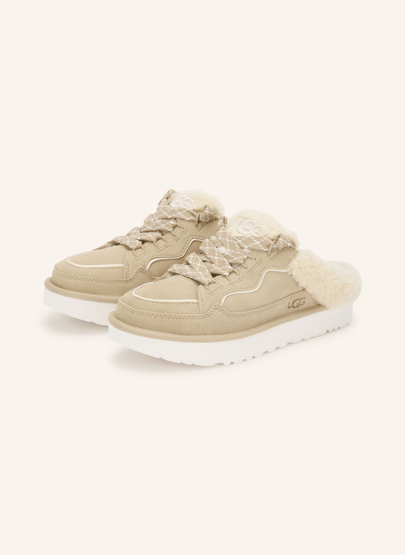 UGG Mules LOWMEL: BEIGE / CREME