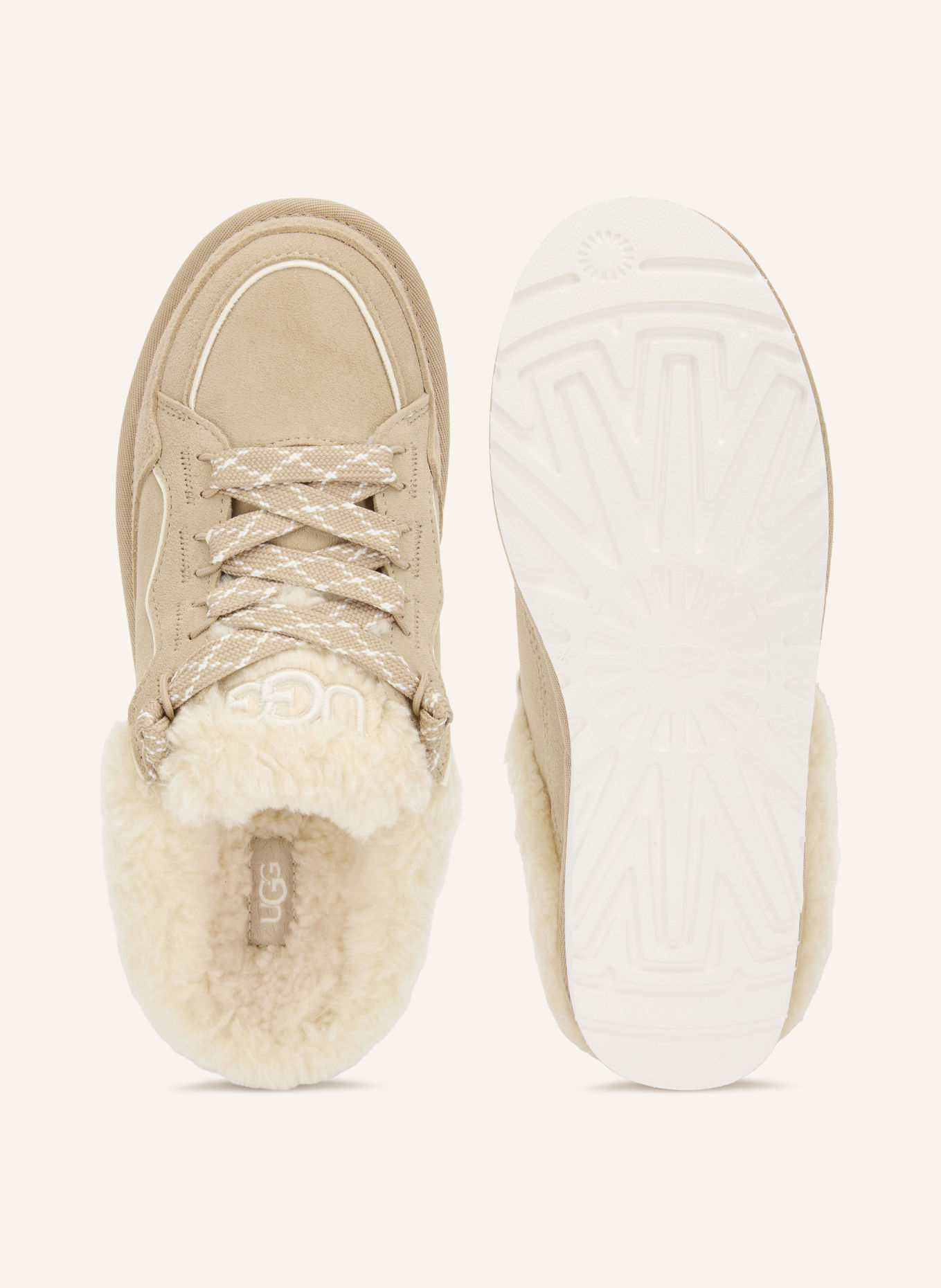 UGG Mules LOWMEL: BEIGE / CREME