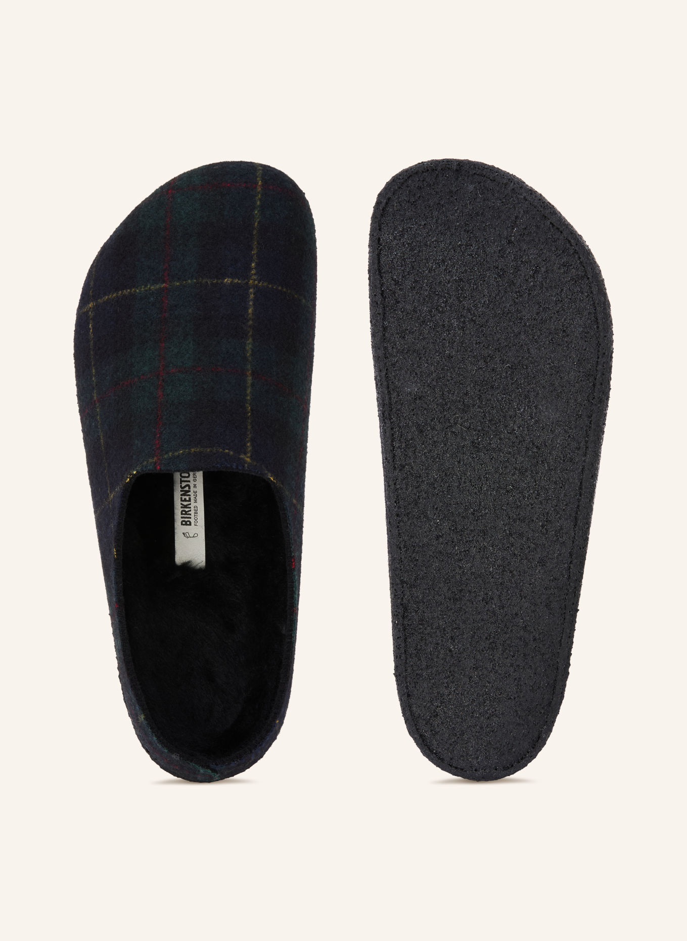 BIRKENSTOCK AMSTERDAM WRAP DIP Slides: DARK BLUE / RED / DARK GREEN
