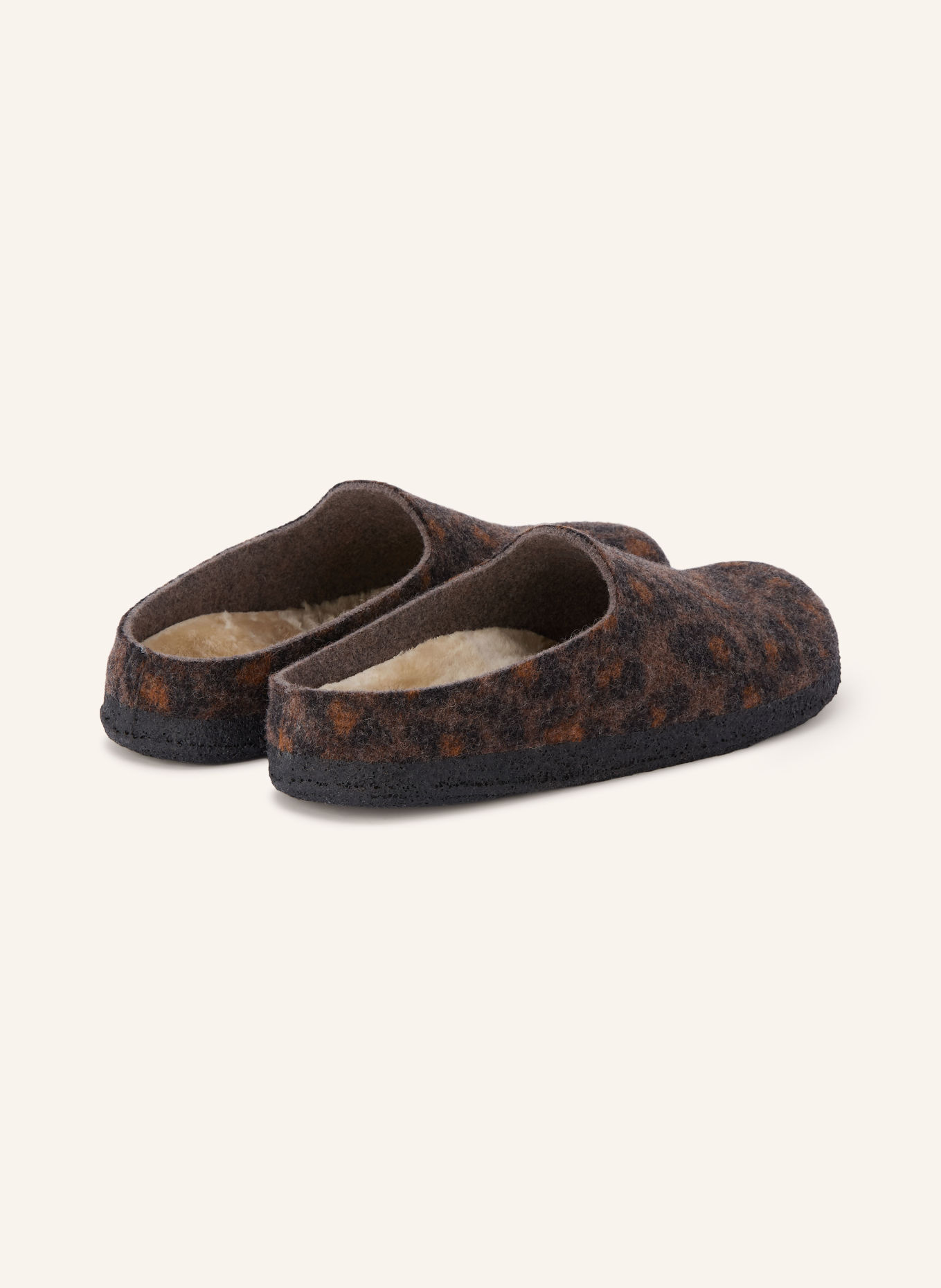 BIRKENSTOCK Hausschuhe AMSTERDAM WRAPPED DIP: BRAUN / SCHWARZ