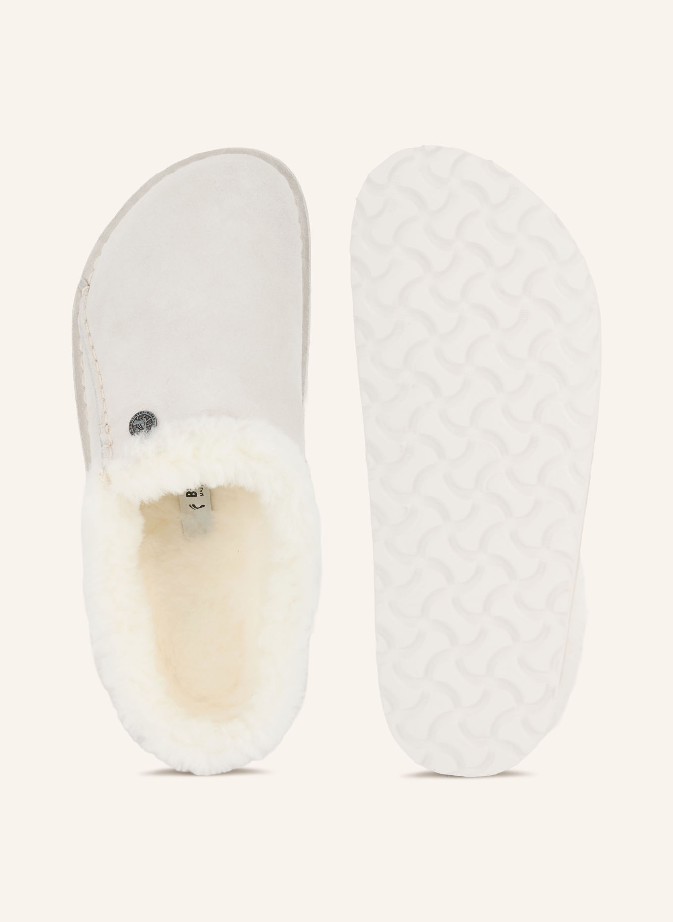 BIRKENSTOCK Sandales ouvertes ZERMATT: GRIS CLAIR / CRÈME