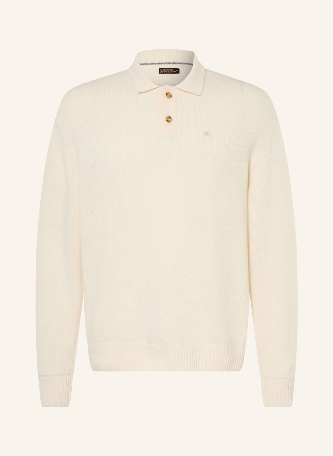 NAPAPIJRI Strick-Poloshirt D-ORDIN: ECRU
