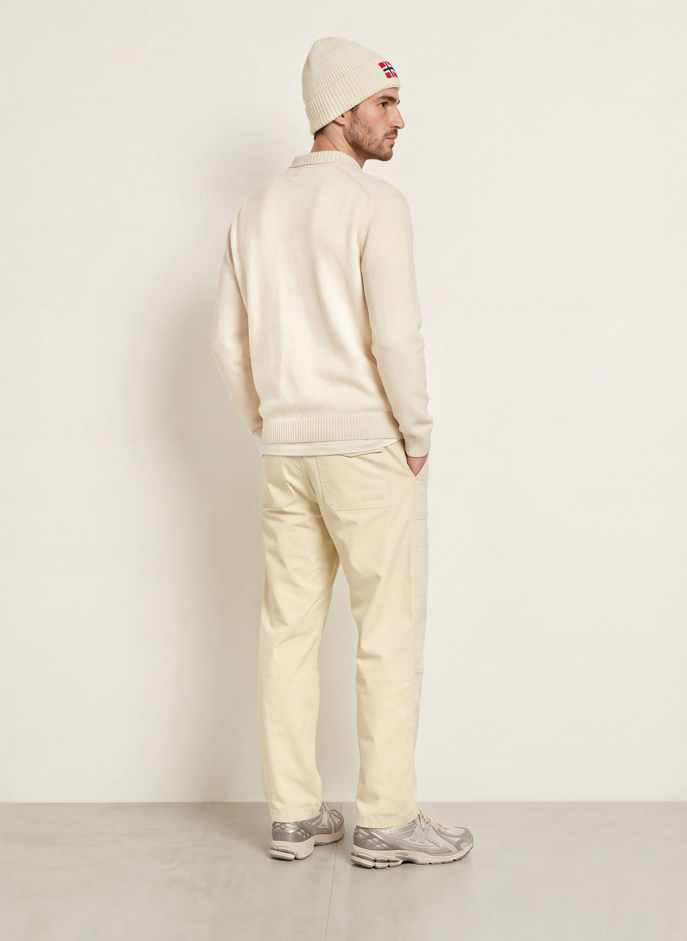 NAPAPIJRI Strick-Poloshirt D-ORDIN: ECRU