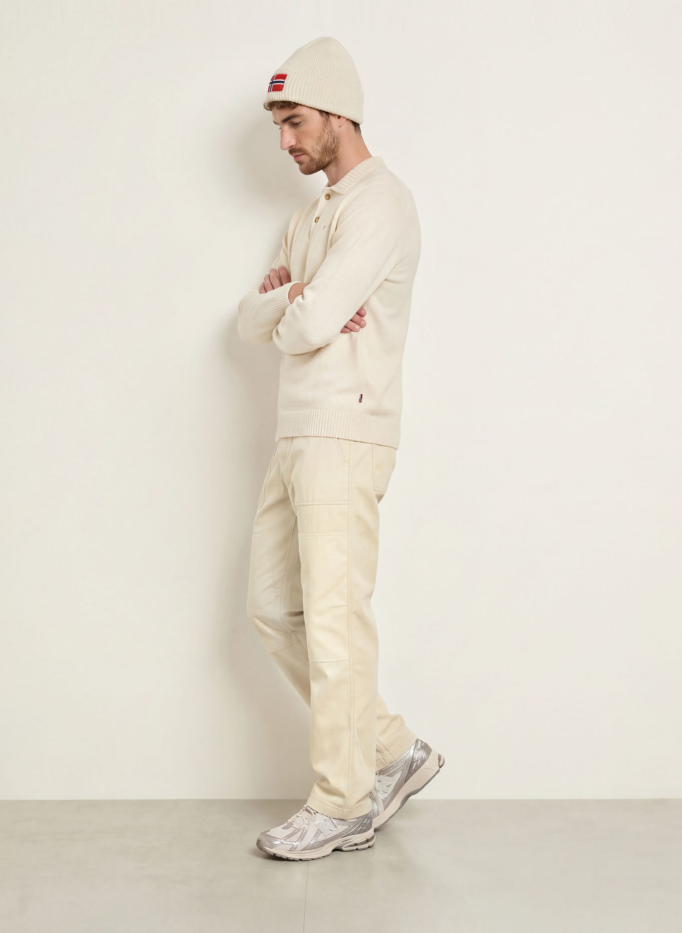 NAPAPIJRI Strick-Poloshirt D-ORDIN: ECRU