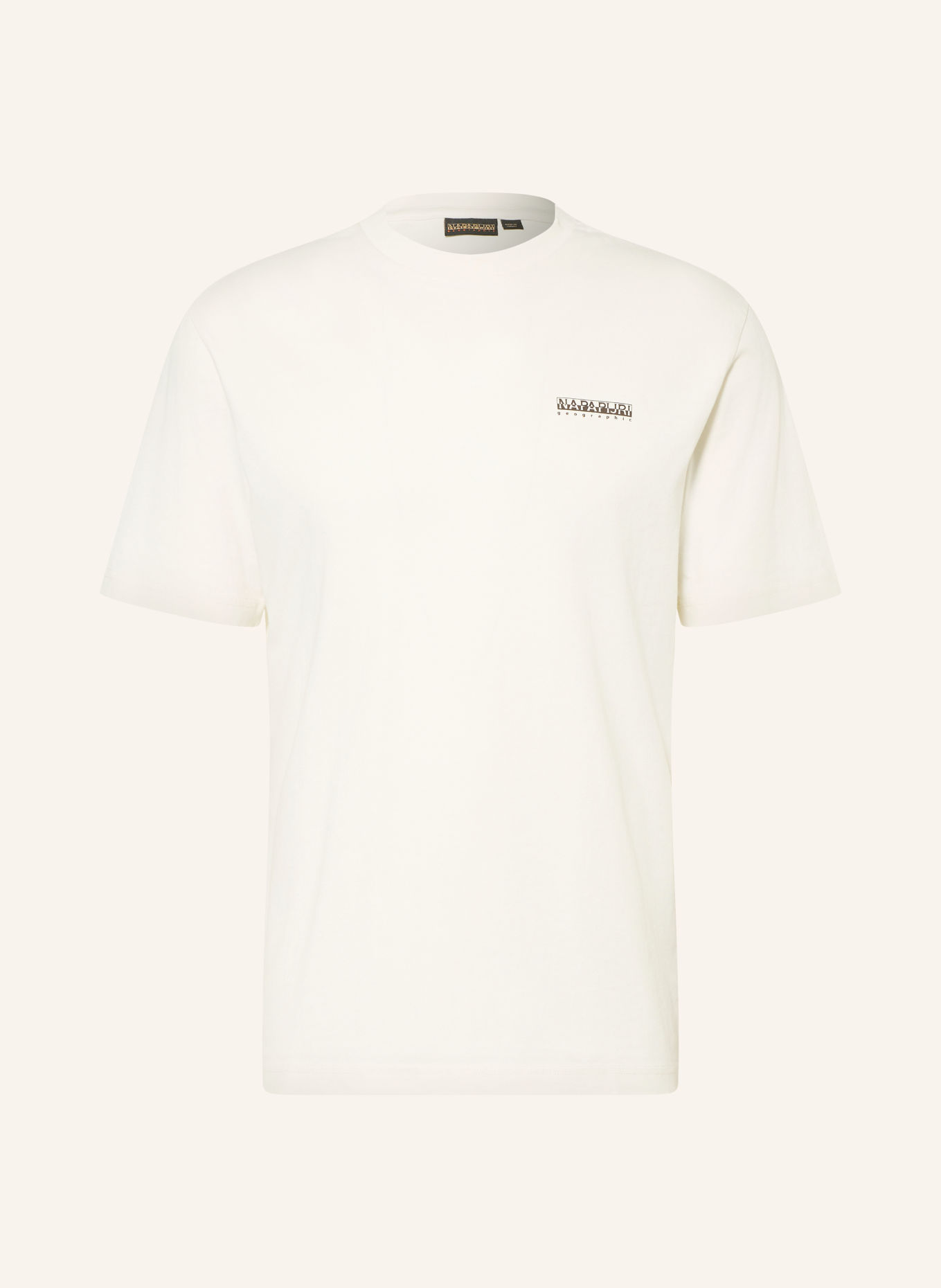NAPAPIJRI T-shirt: WHITE / DARK BROWN / BLUE
