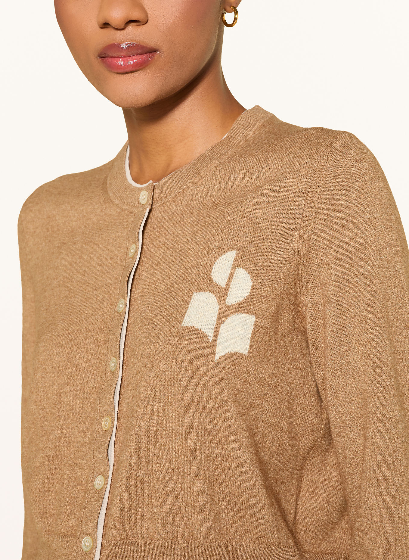 MARANT ÉTOILE Kardigan LONA: CAMELOWY / KREMOWY