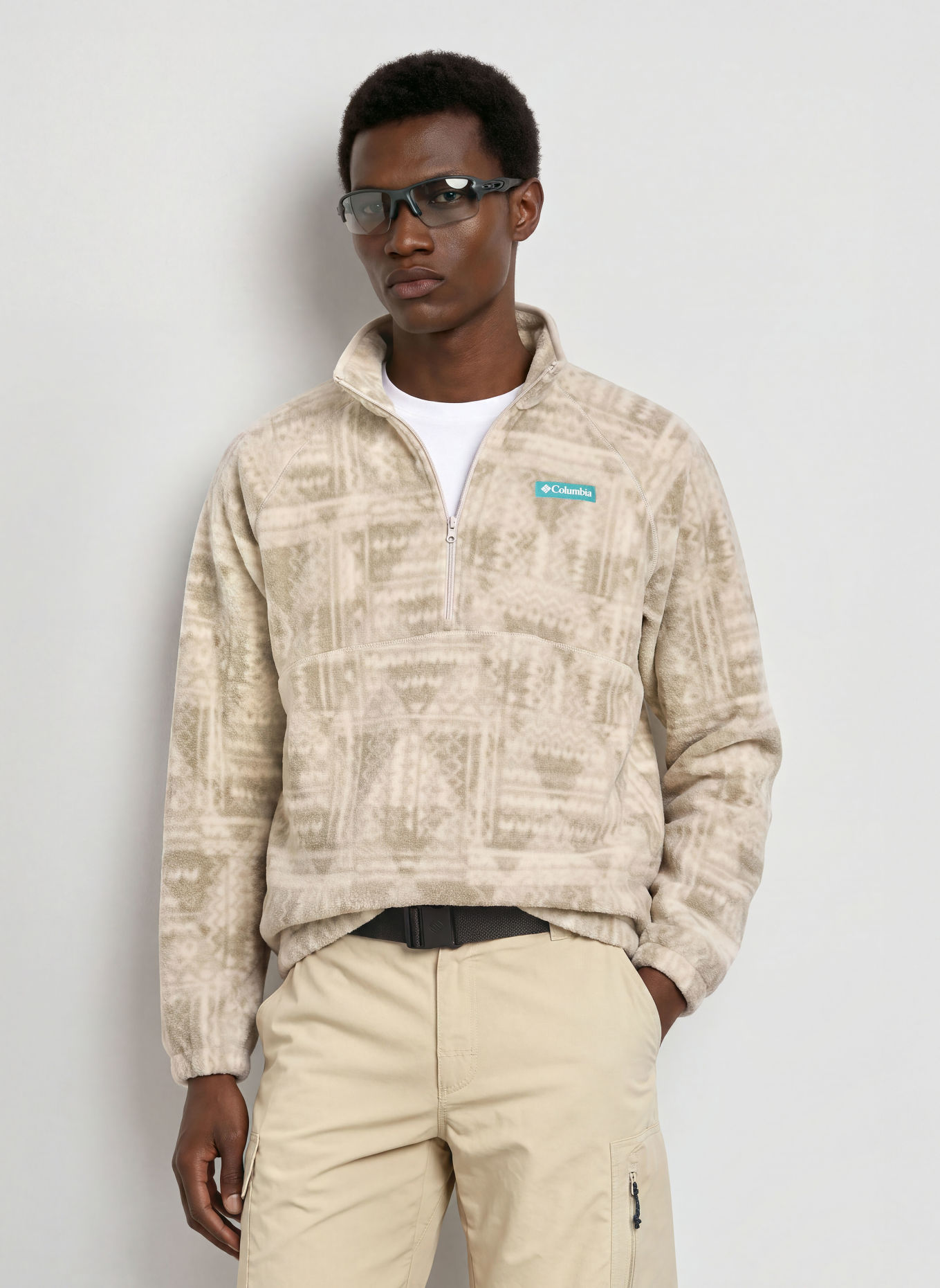 Columbia TIMBER CREST™ Fleece Half-zip Sweater: BEIGE / CREAM