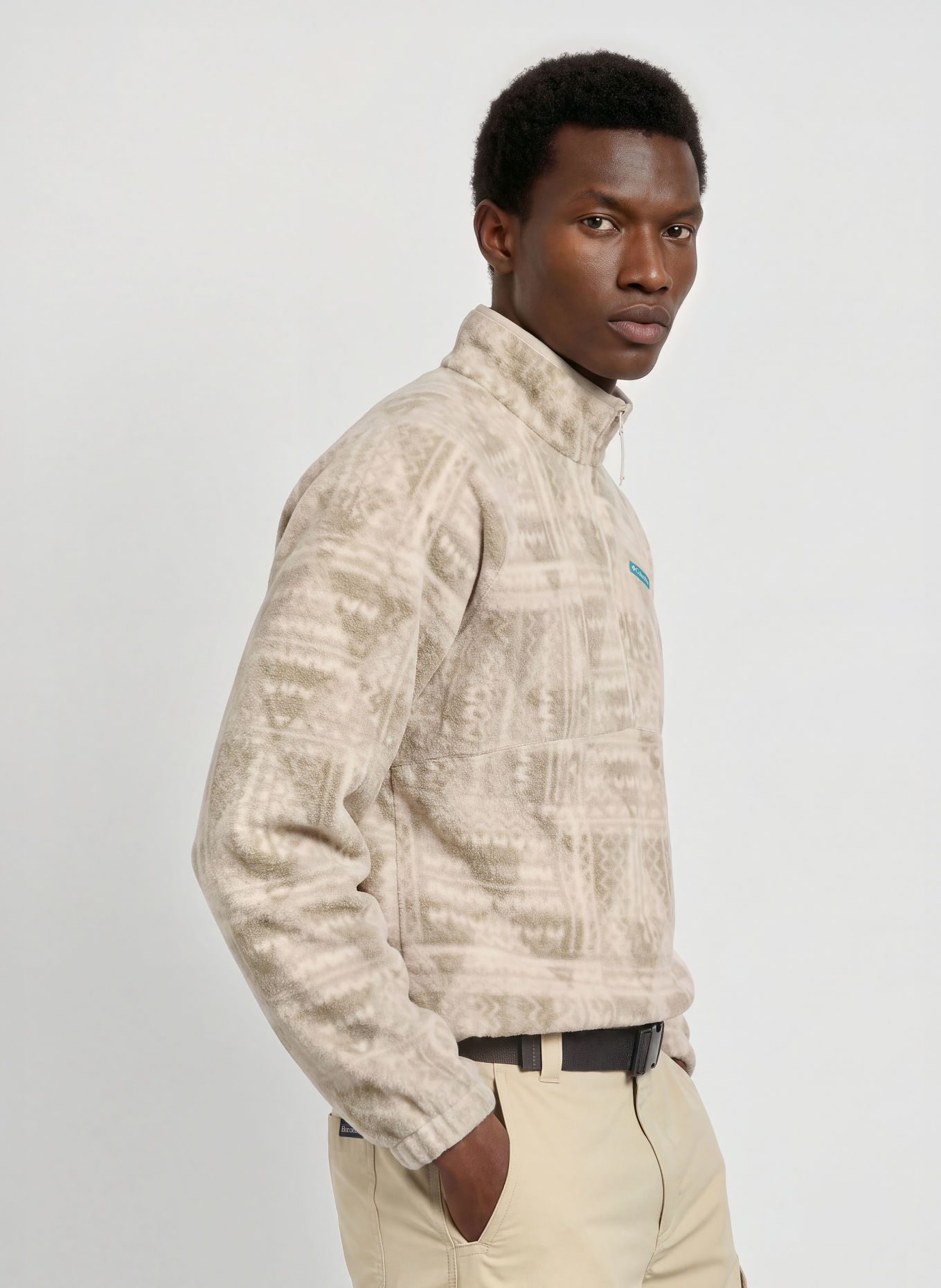 Columbia TIMBER CREST™ Fleece Half-zip Sweater: BEIGE / CREAM