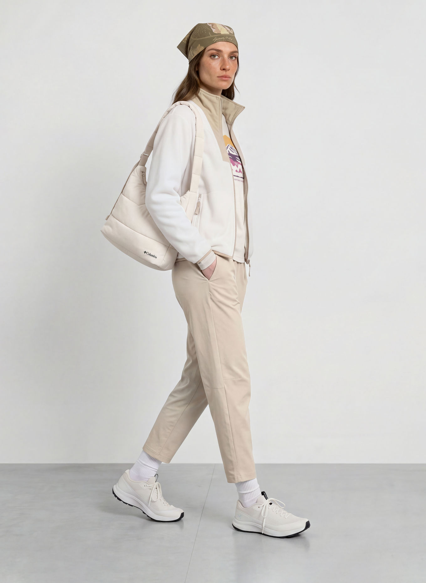 Columbia Fleecejacke SEQUOIA GROVE™ II: WEISS / BEIGE