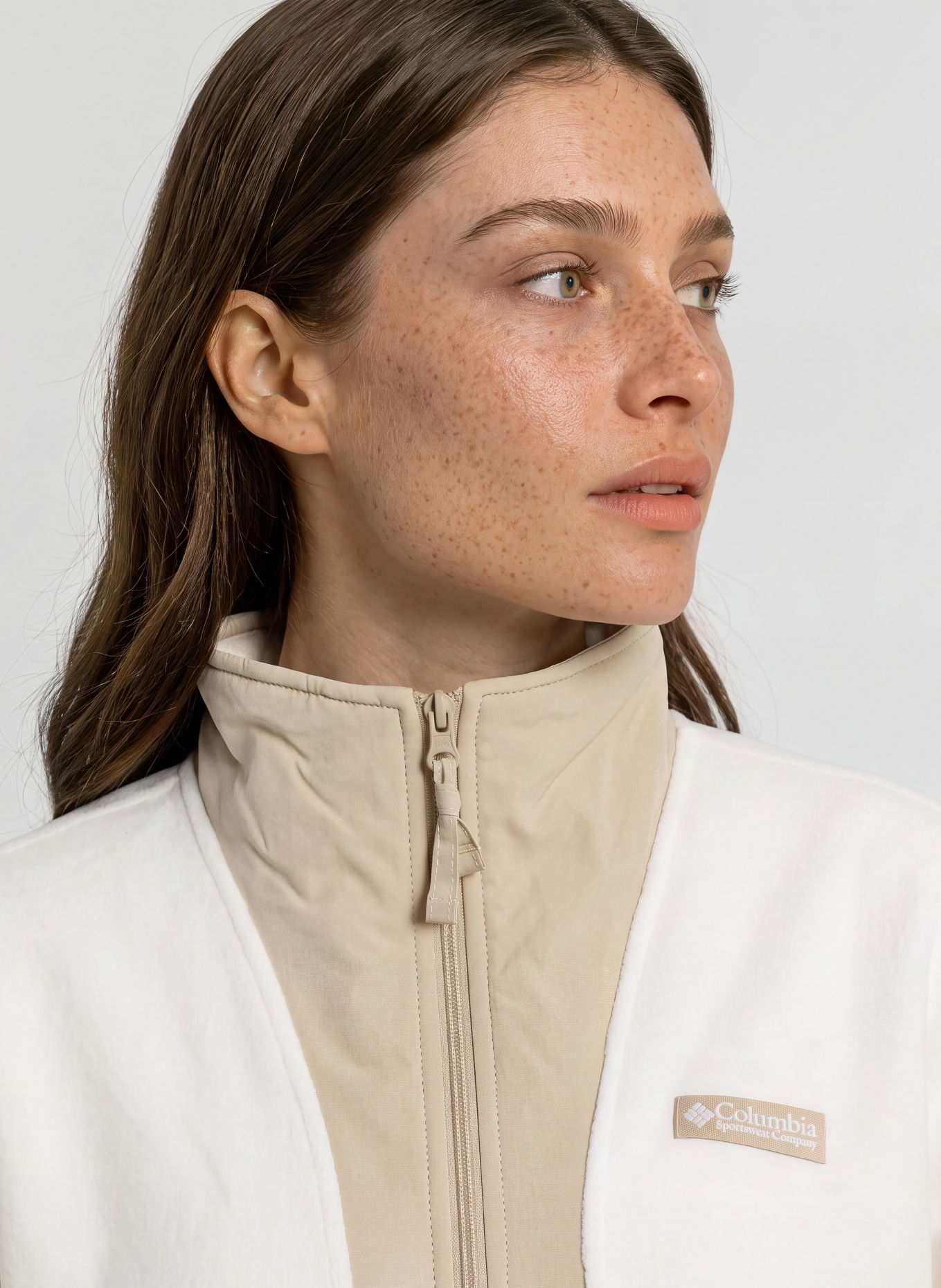 Columbia Fleecejacke SEQUOIA GROVE™ II: WEISS / BEIGE