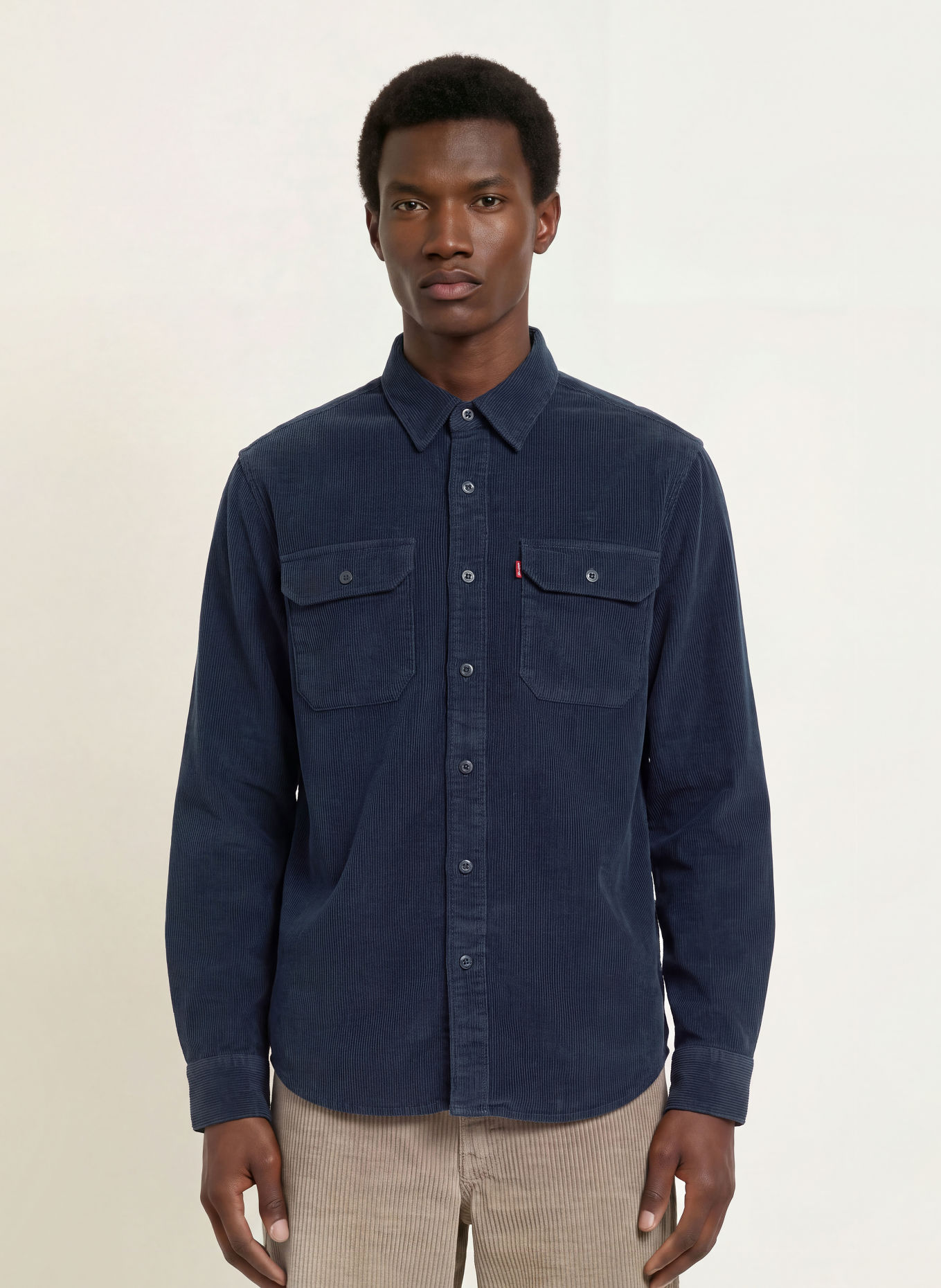 Levi's® Kordová košile s volným střihem: TMAVĚ MODRÁ