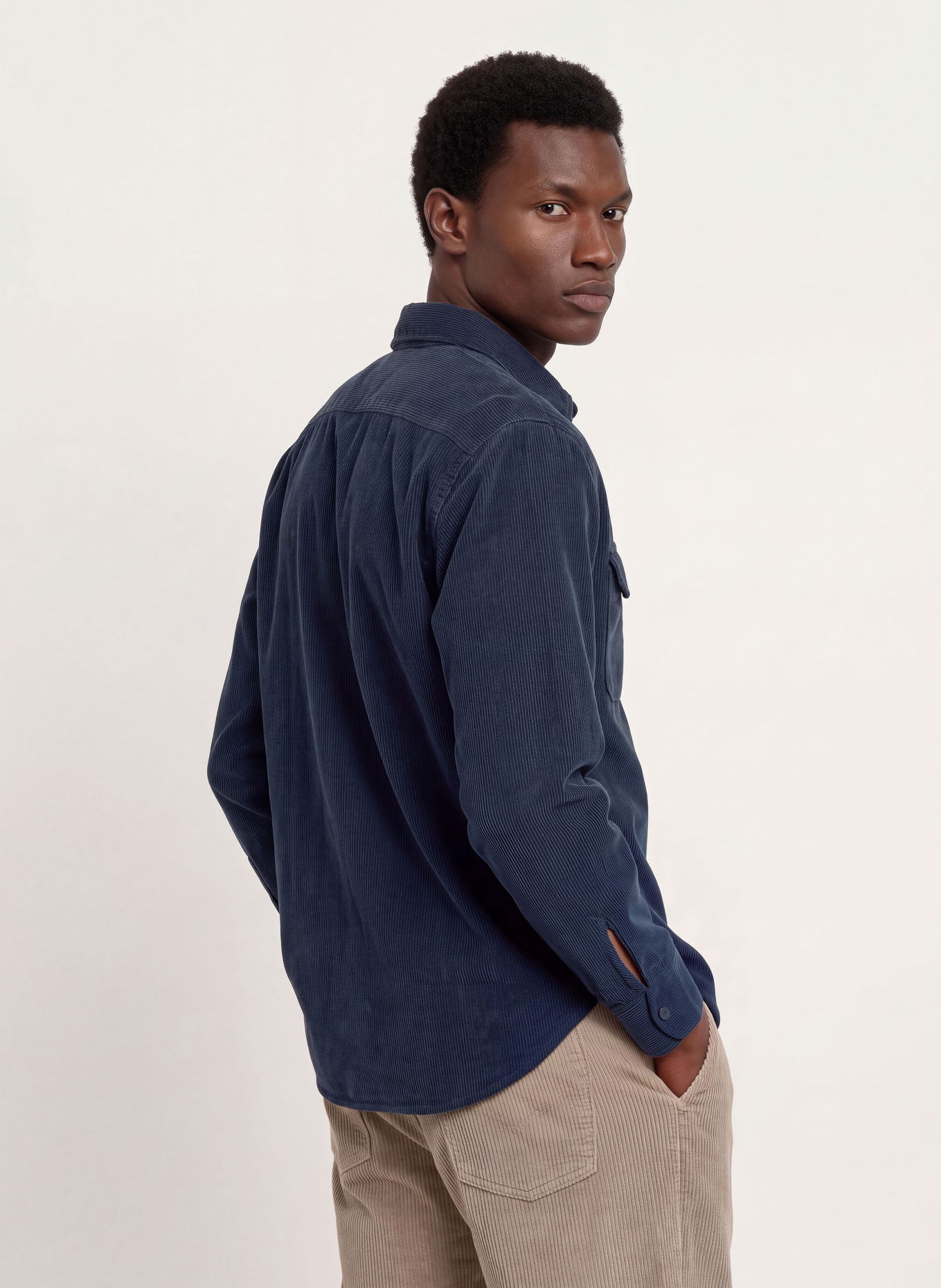 Levi's® Kordová košile s volným střihem: TMAVĚ MODRÁ