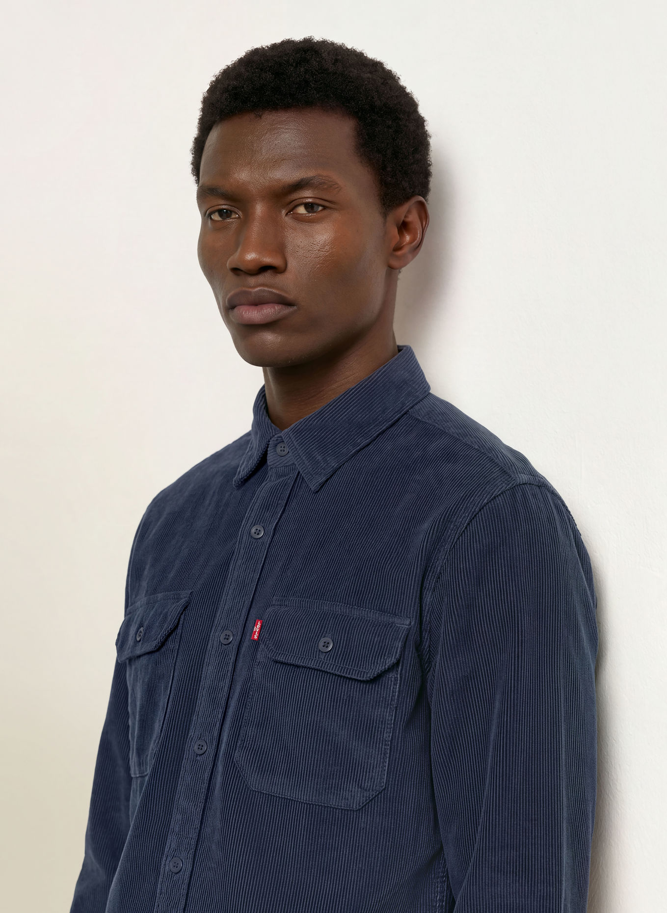Levi's® Kordová košile s volným střihem: TMAVĚ MODRÁ