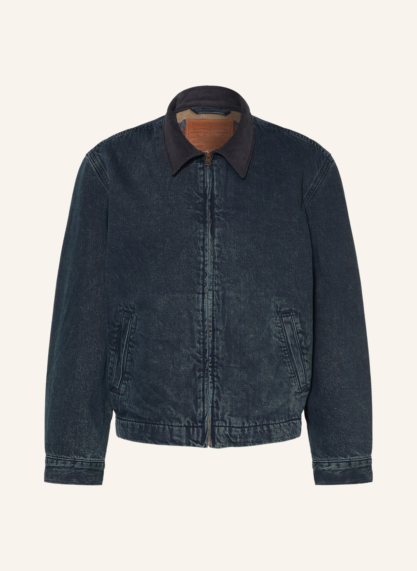 Levi's® Džínová bunda CASTRO z kombinace materiálů: TMAVĚ MODRÁ