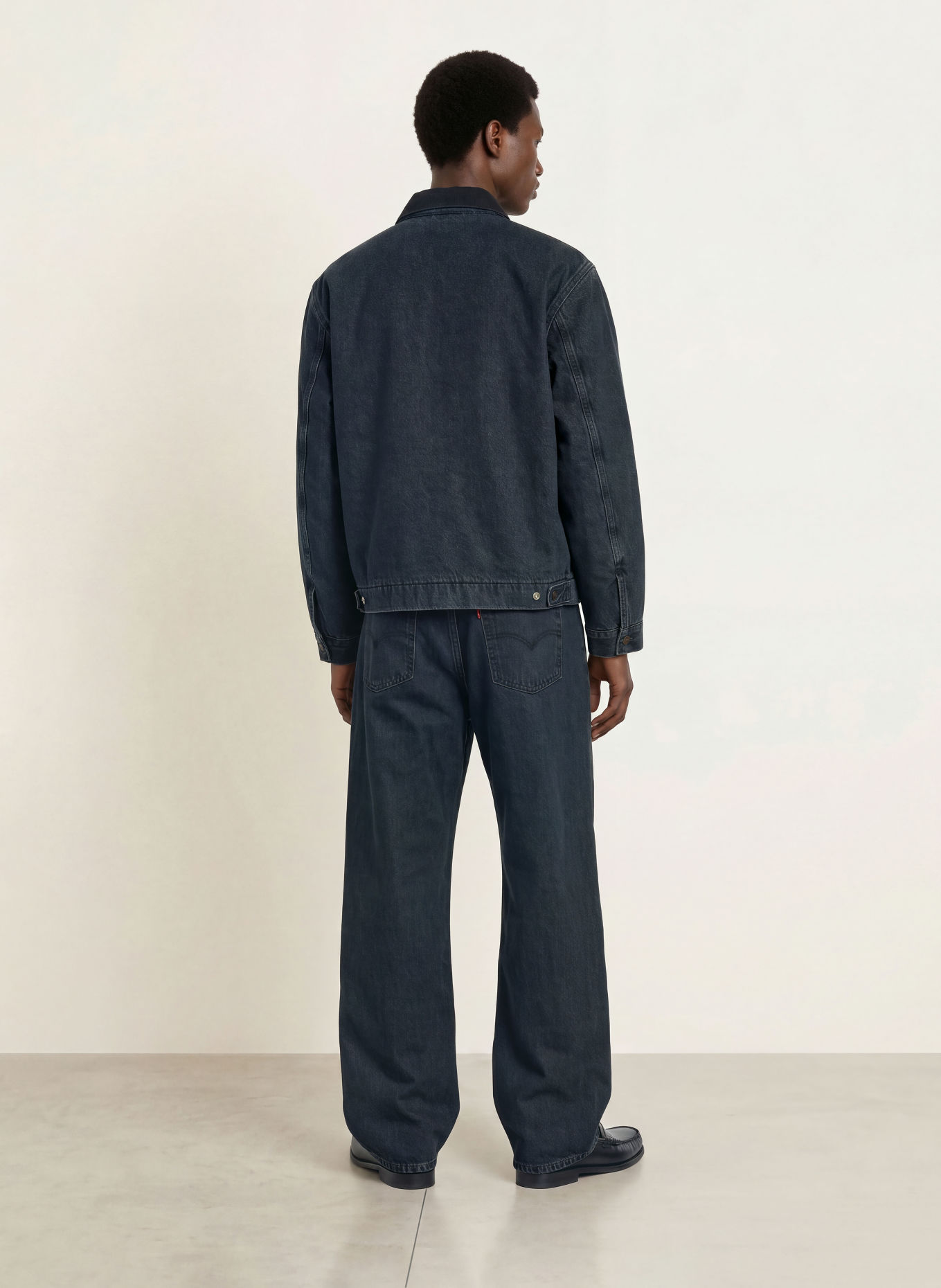 Levi's® Džínová bunda CASTRO z kombinace materiálů: TMAVĚ MODRÁ