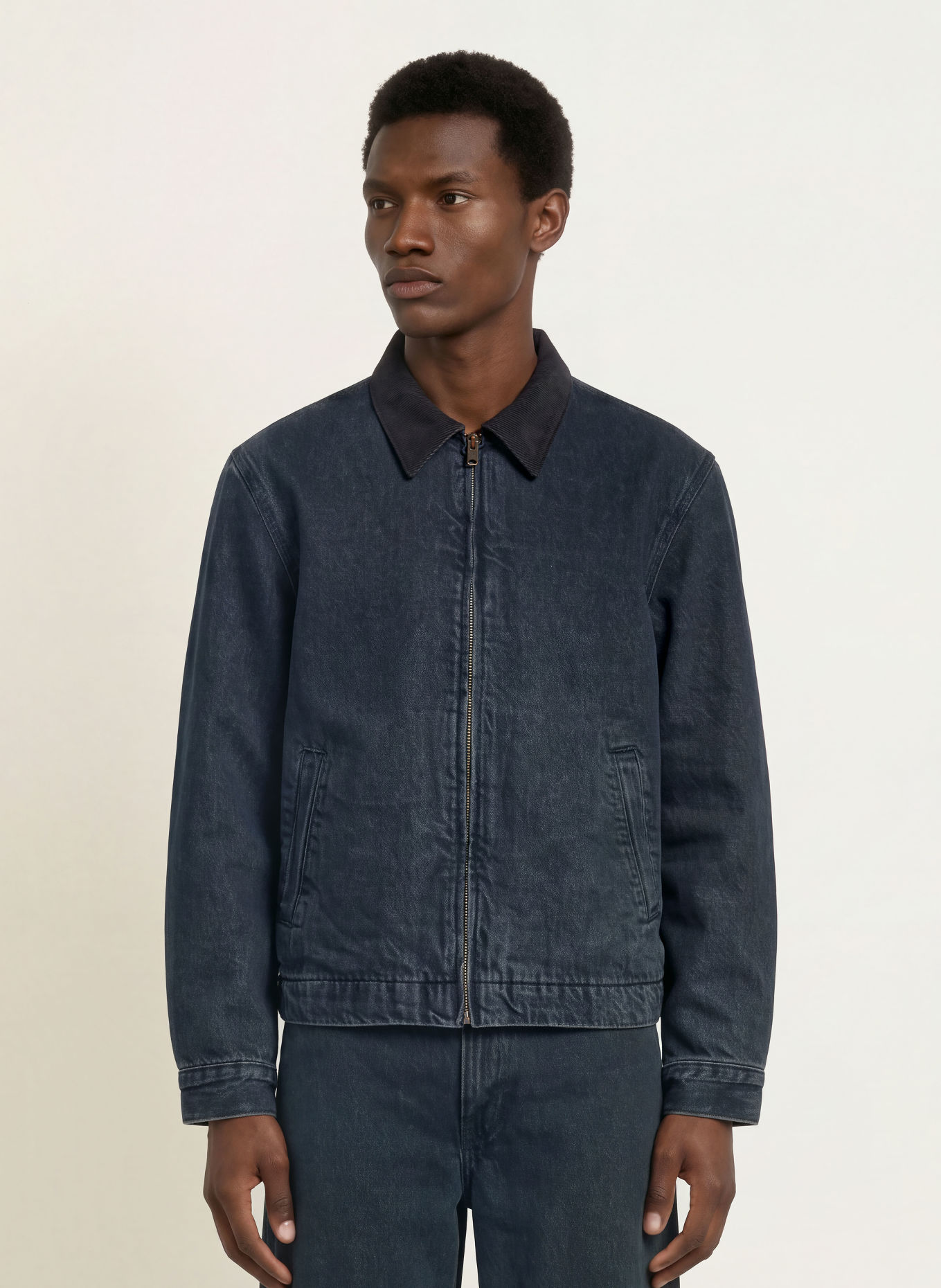 Levi's® Džínová bunda CASTRO z kombinace materiálů: TMAVĚ MODRÁ