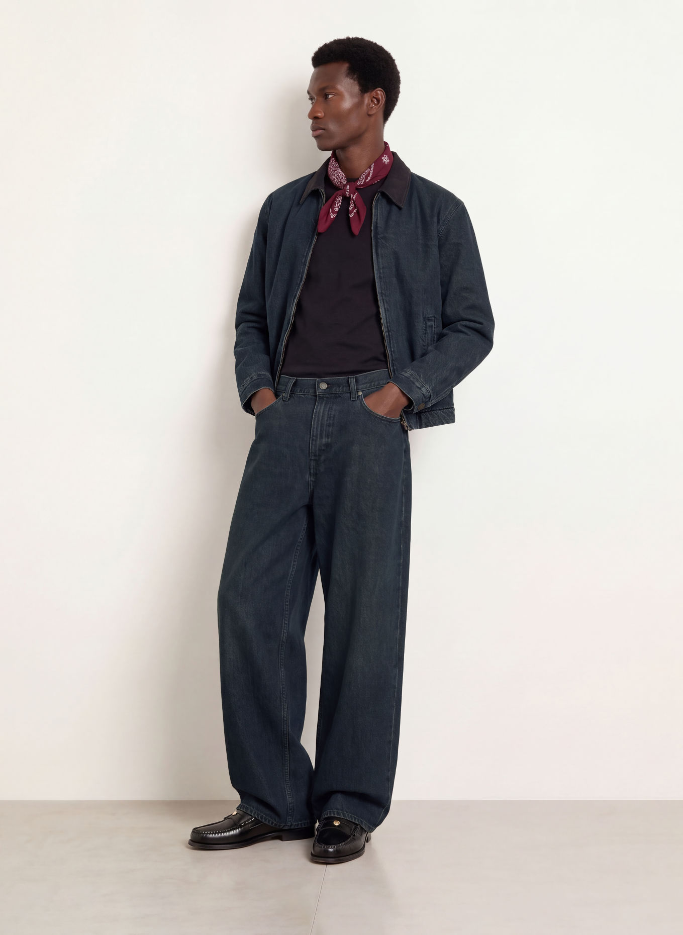 Levi's® Džínová bunda CASTRO z kombinace materiálů: TMAVĚ MODRÁ