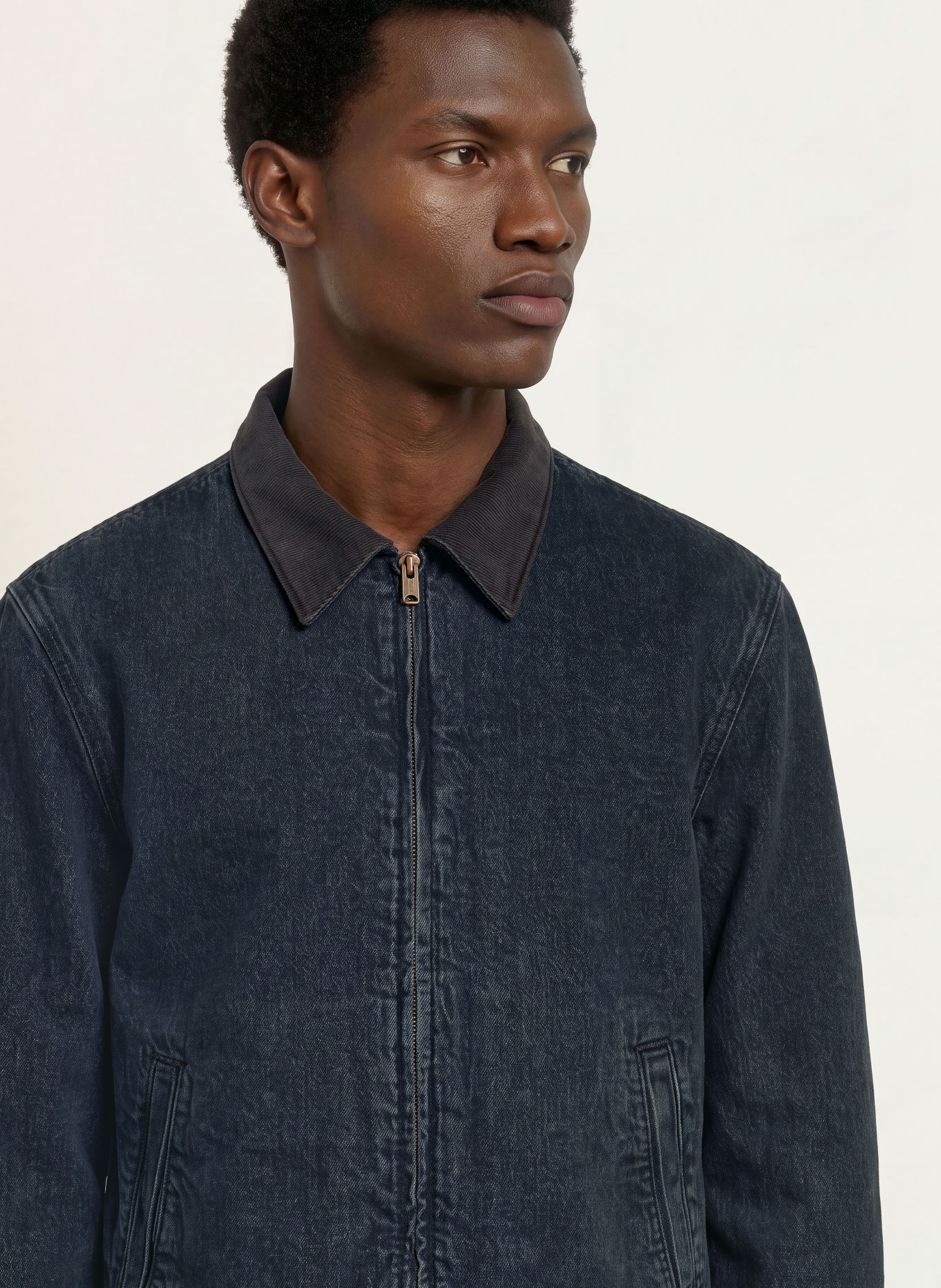 Levi's® Džínová bunda CASTRO z kombinace materiálů: TMAVĚ MODRÁ