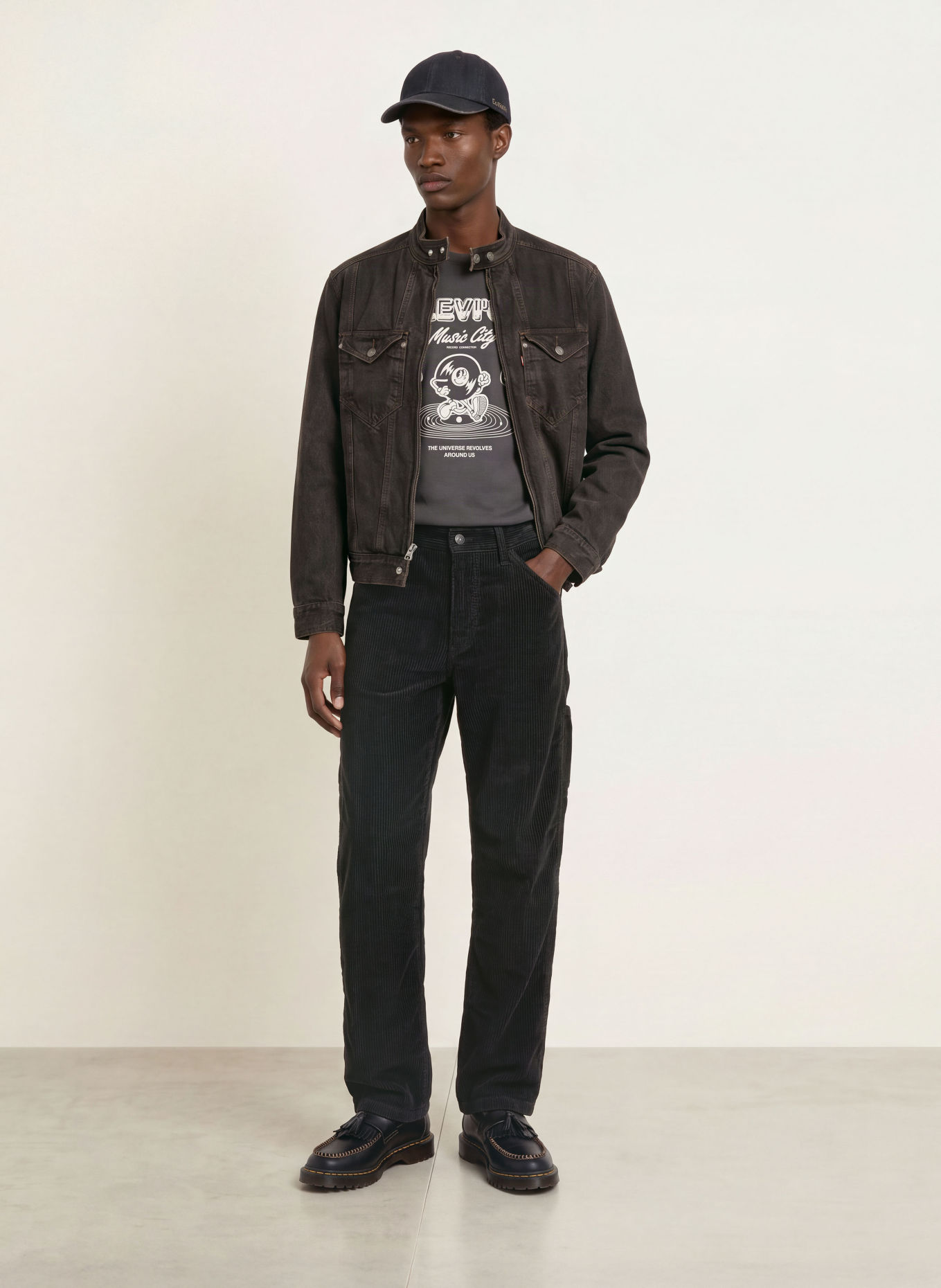 Levi's® Corduroy Pants 568™ Loose Straight Fit: BLACK