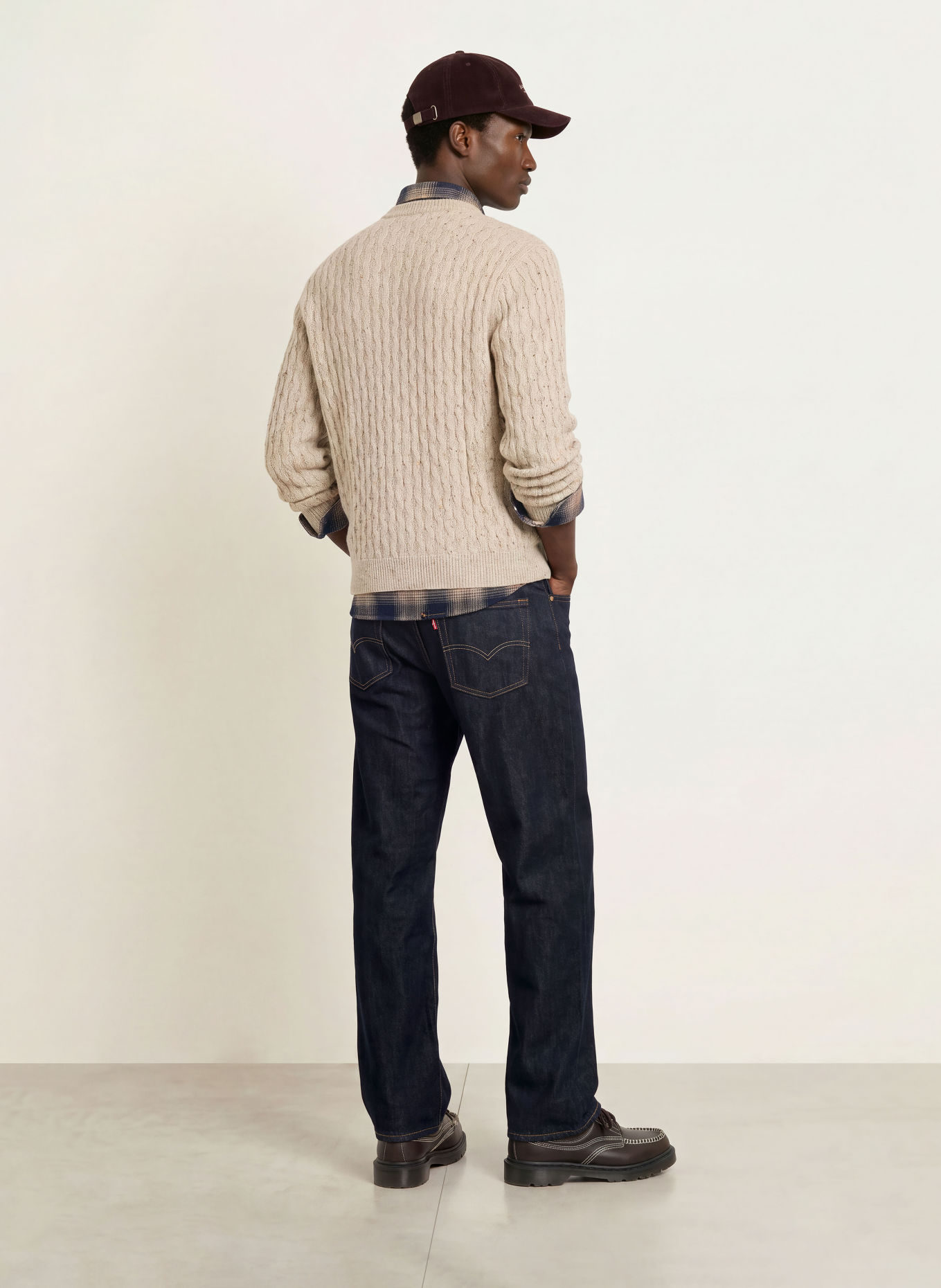 Levi's® PRESIDIO Sweater: BEIGE / DARK YELLOW / DARK BLUE