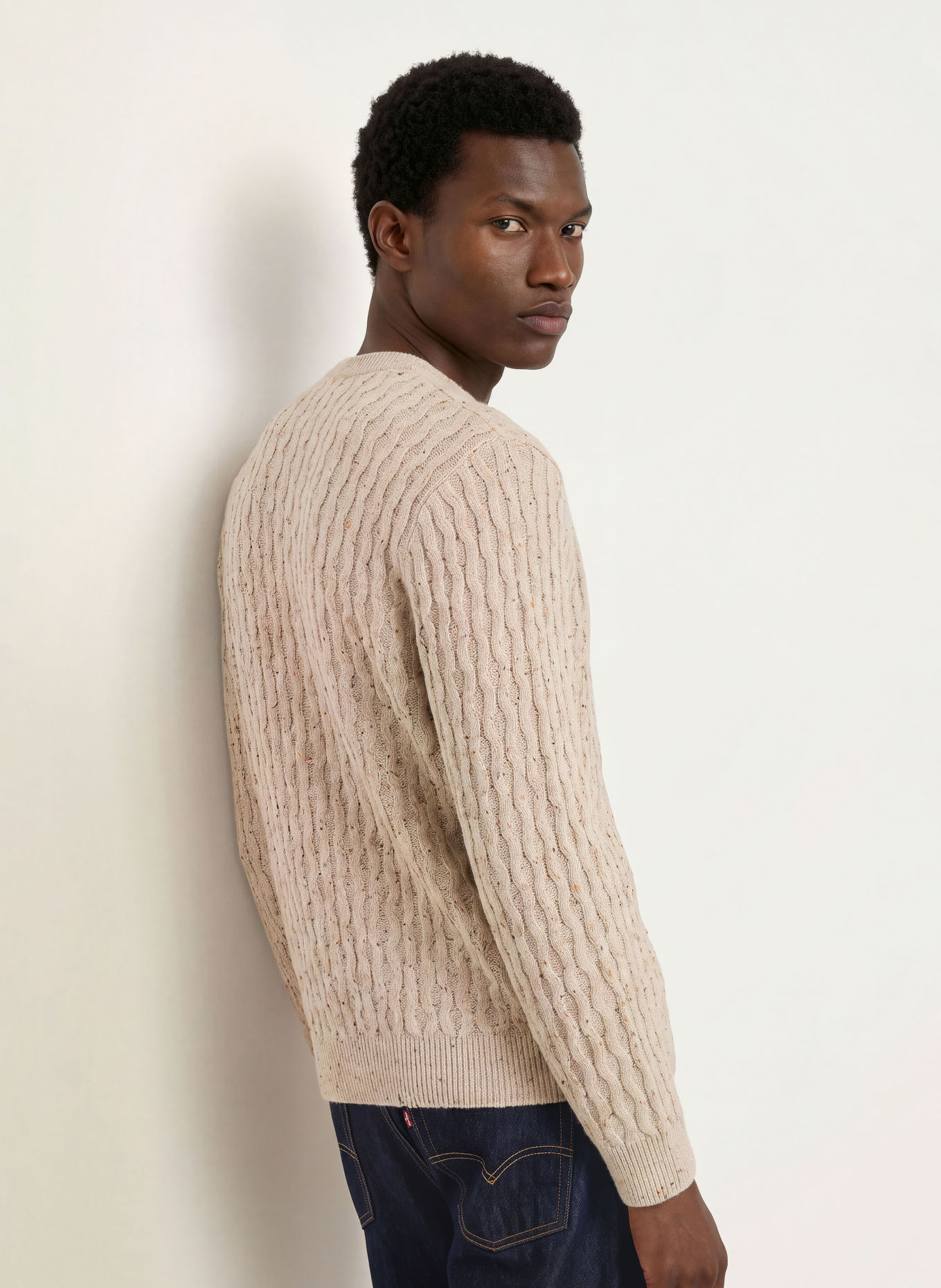 Levi's® PRESIDIO Sweater: BEIGE / DARK YELLOW / DARK BLUE