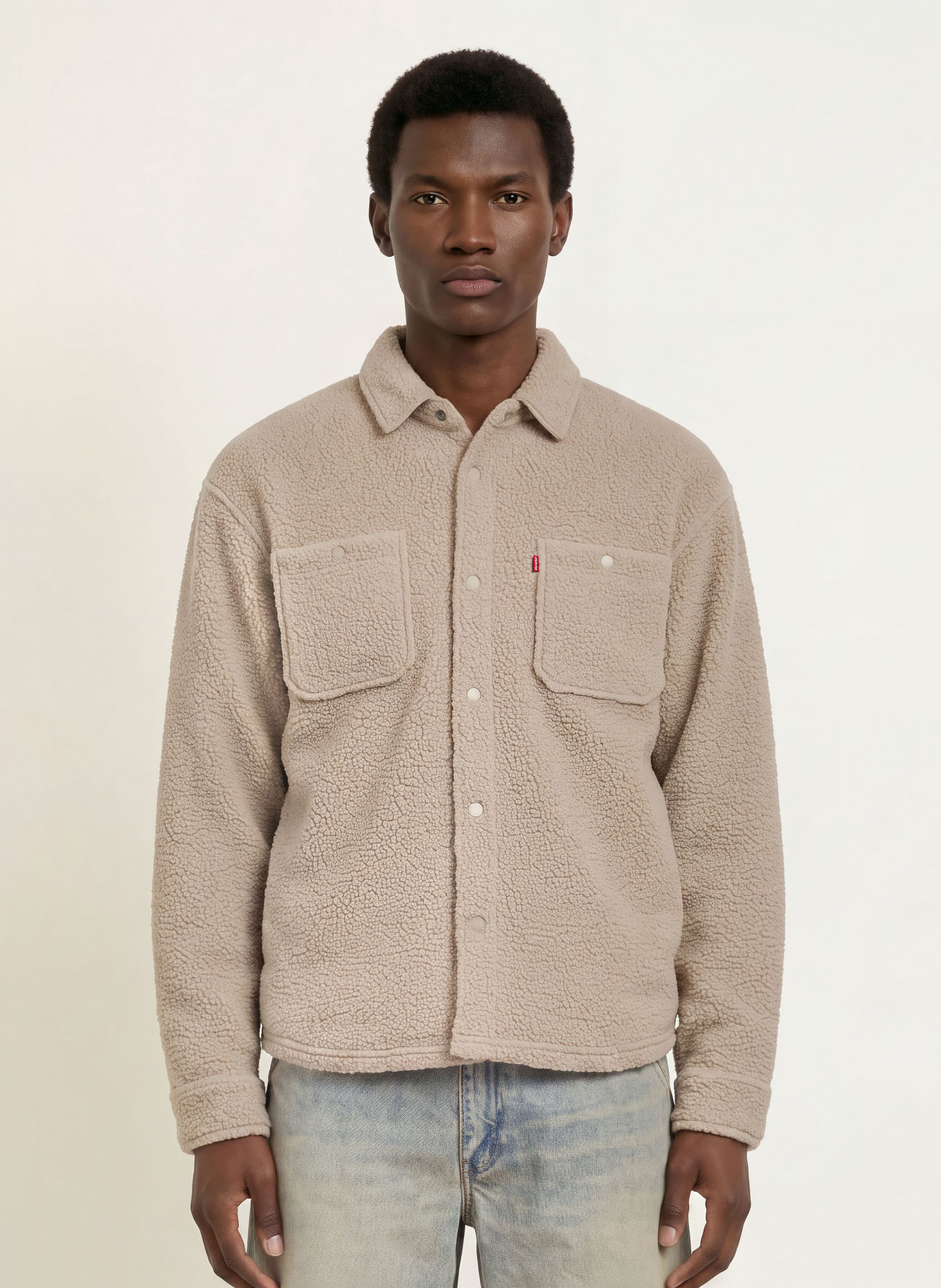 Levi's® Teddyfell-Overjacket: TAUPE