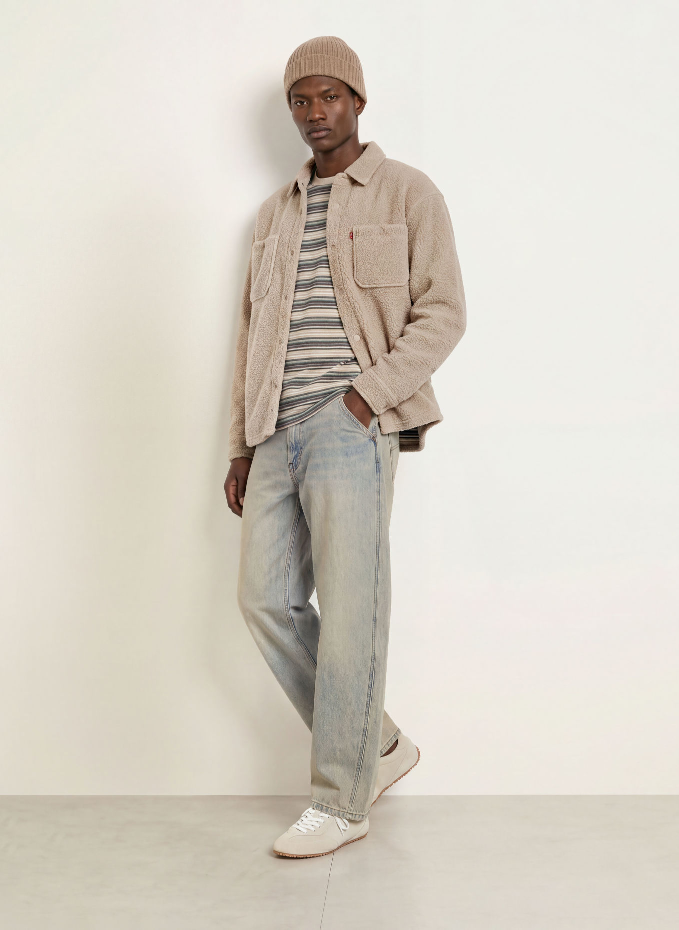 Levi's® Teddyfell-Overjacket: TAUPE