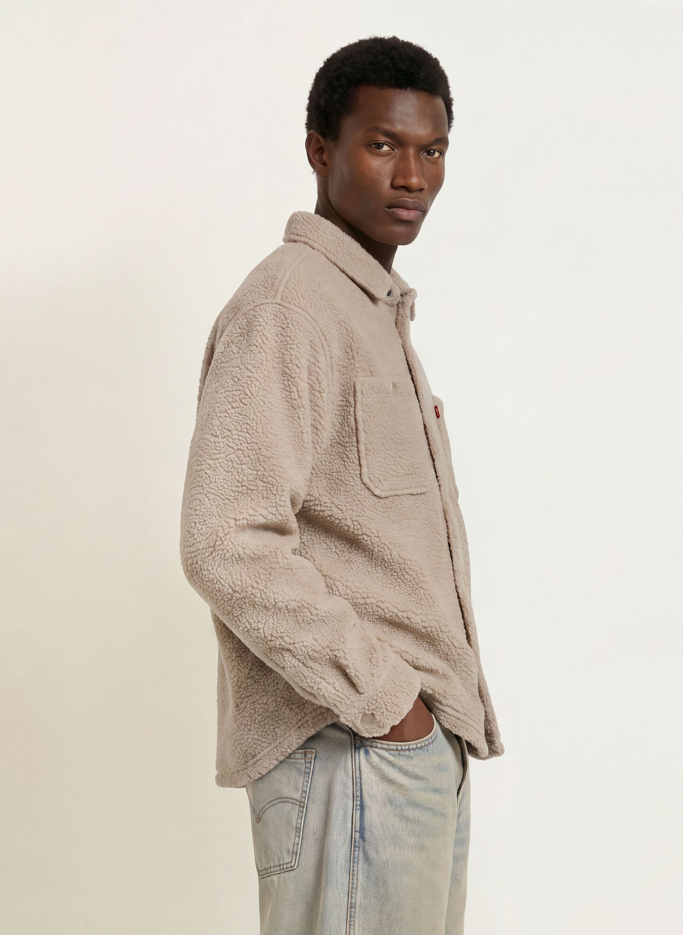 Levi's® Teddyfell-Overjacket: TAUPE