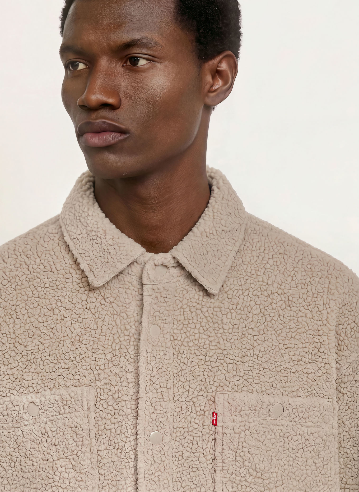 Levi's® Teddyfell-Overjacket: TAUPE