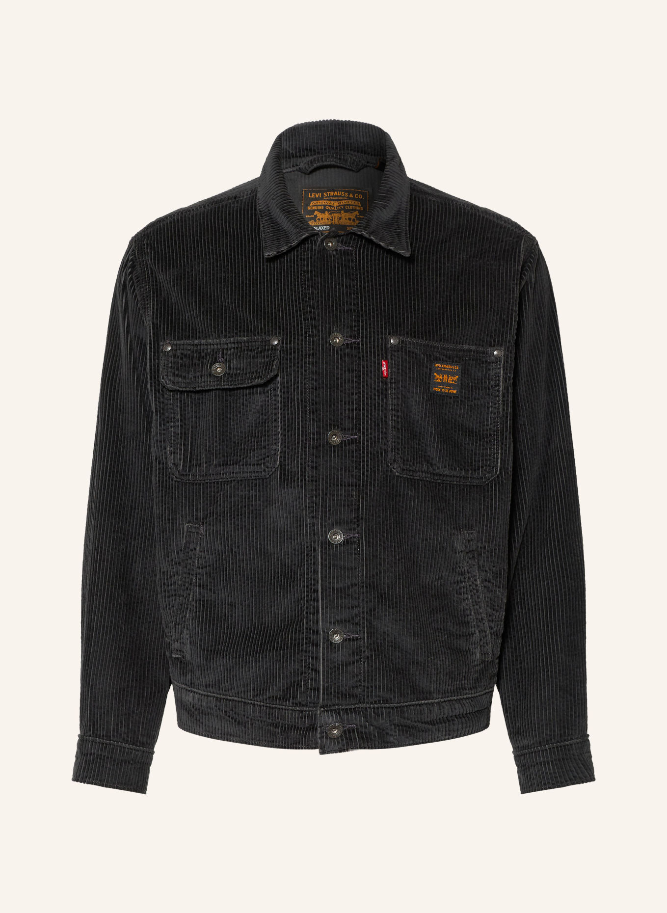 Levi's® Corduroy-overjacket SUNRISE TRUCKER: ZWART