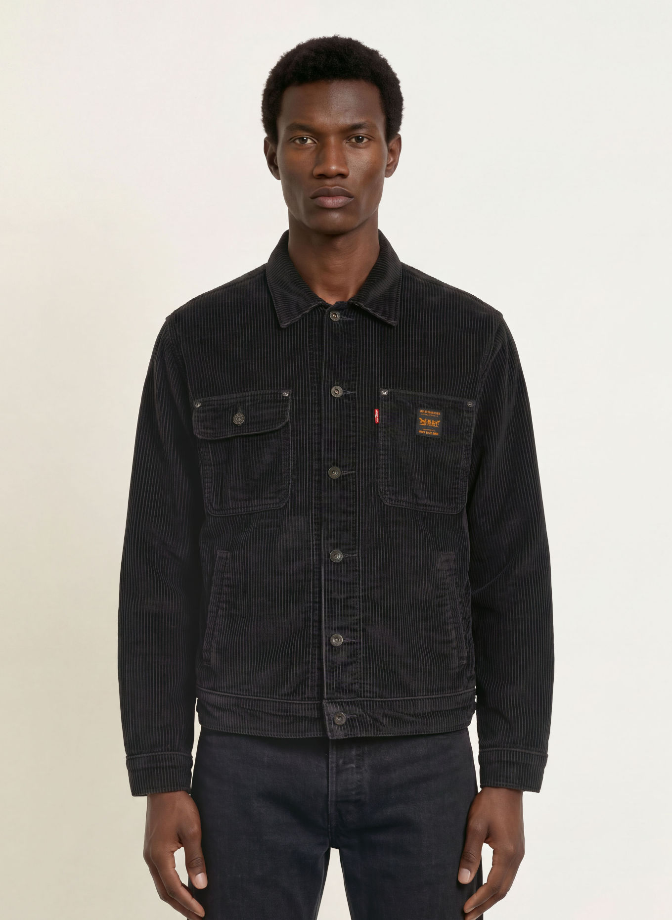 Levi's® Corduroy-overjacket SUNRISE TRUCKER: ZWART