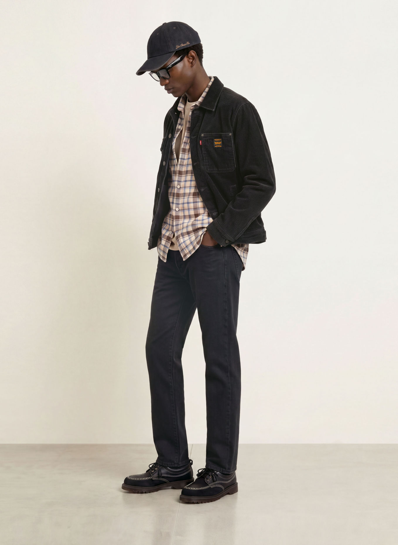 Levi's® Corduroy-overjacket SUNRISE TRUCKER: ZWART