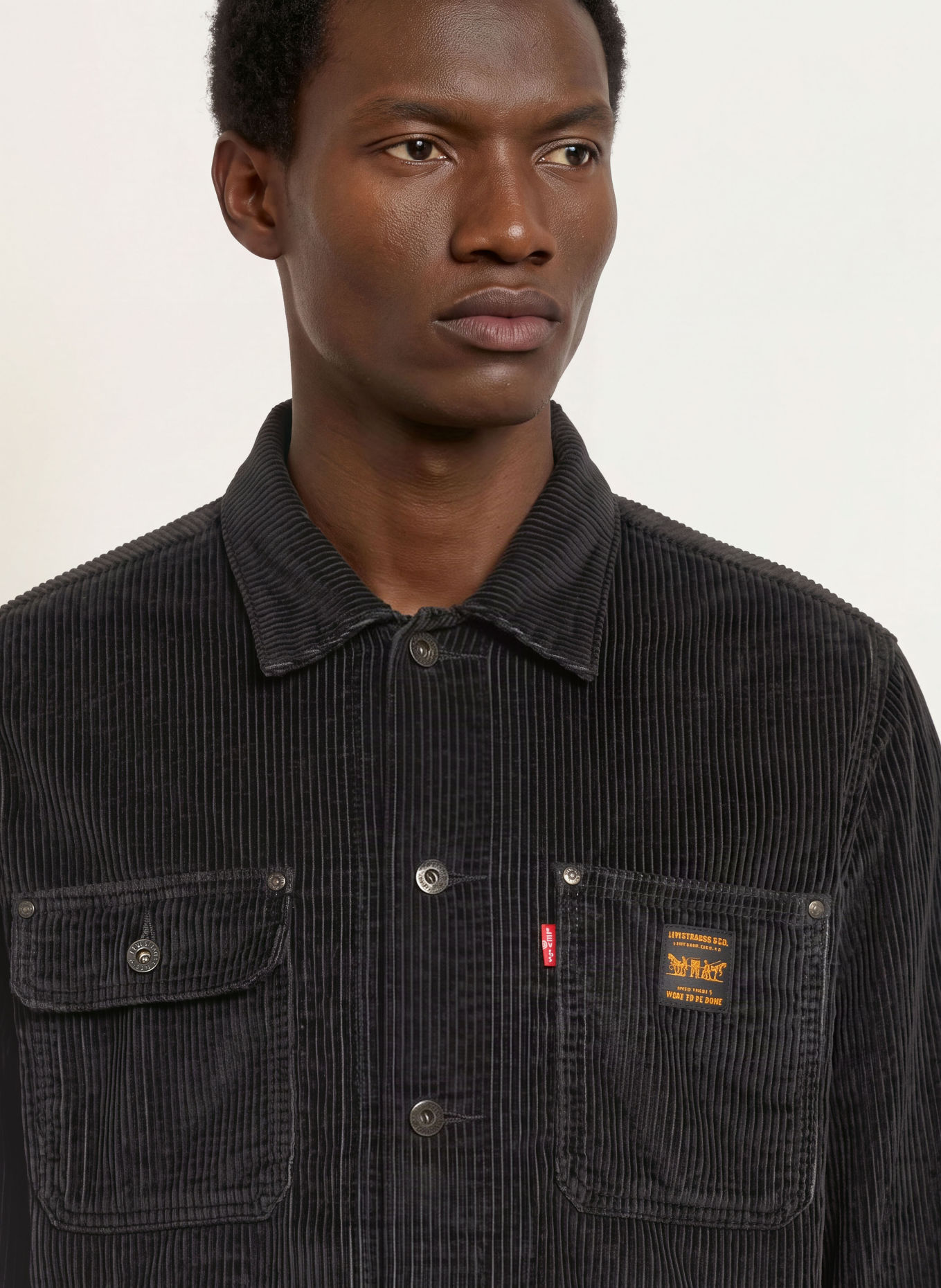 Levi's® Corduroy-overjacket SUNRISE TRUCKER: ZWART