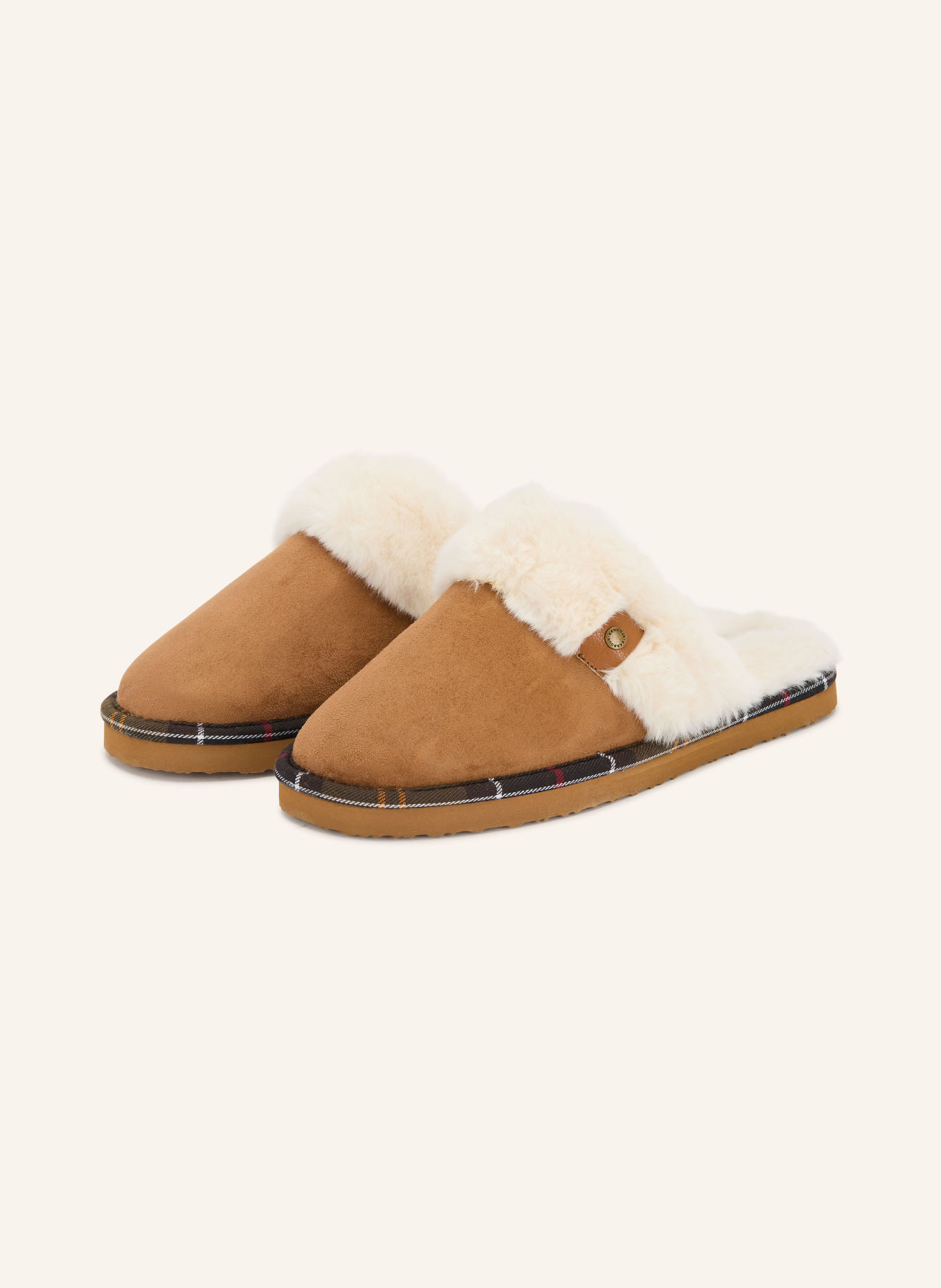 Barbour Kapcie CLAUDIA: CAMELOWY / KREMOWY