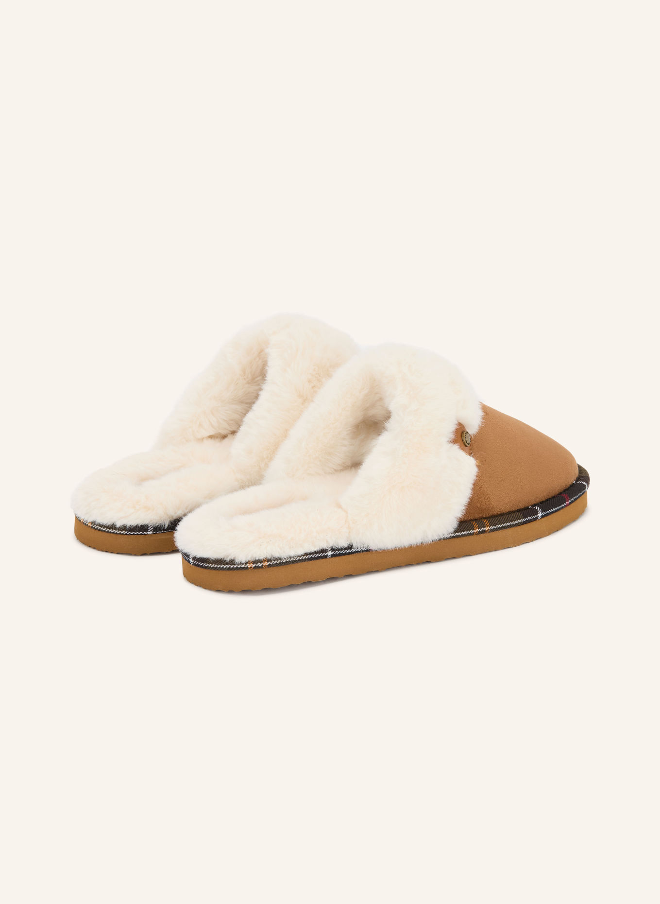 Barbour Kapcie CLAUDIA: CAMELOWY / KREMOWY