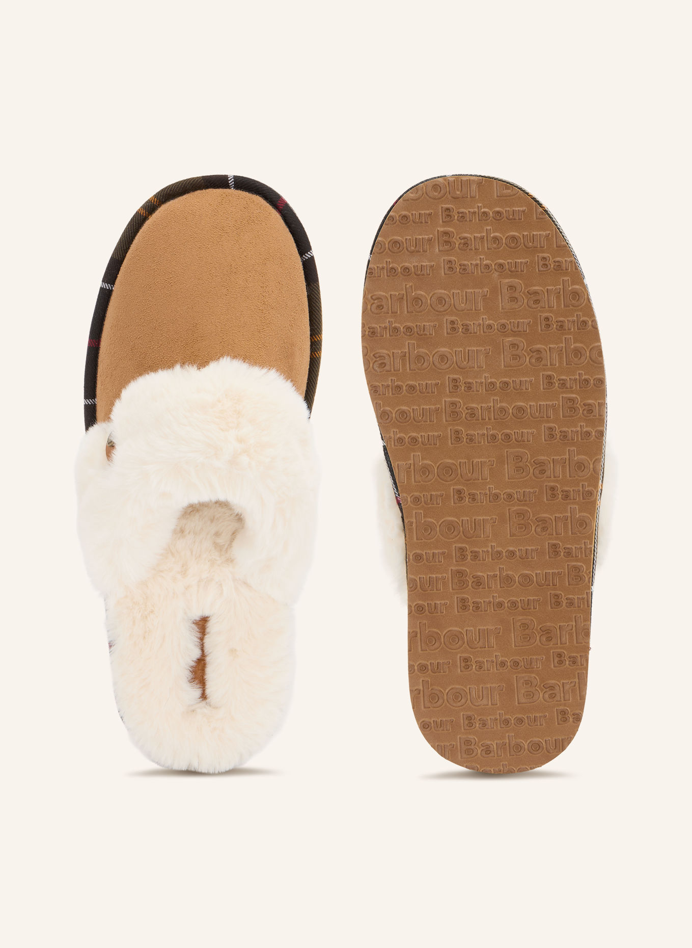 Barbour Kapcie CLAUDIA: CAMELOWY / KREMOWY