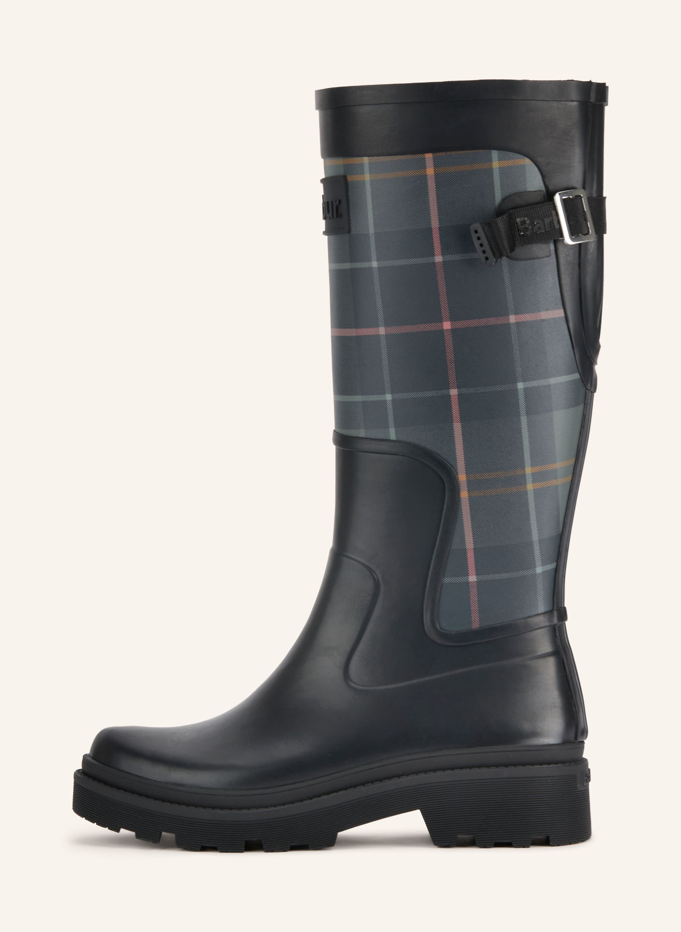 Barbour DENA rubber boots: BLACK / LIGHT RED / YELLOW