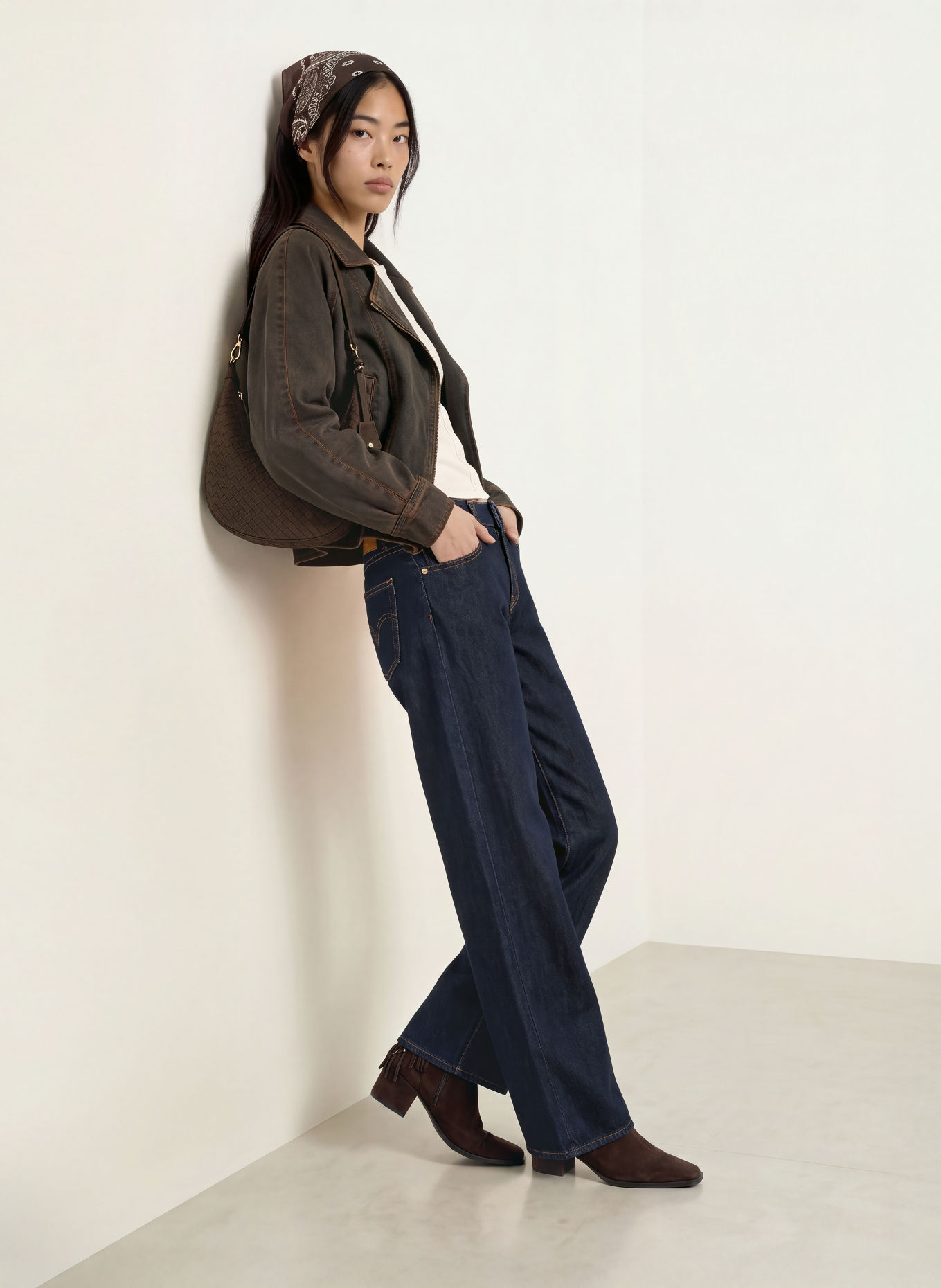 Levi's® Wide Leg Jans LOW LOOSE: 02 Dark Indigo - Flat Finish