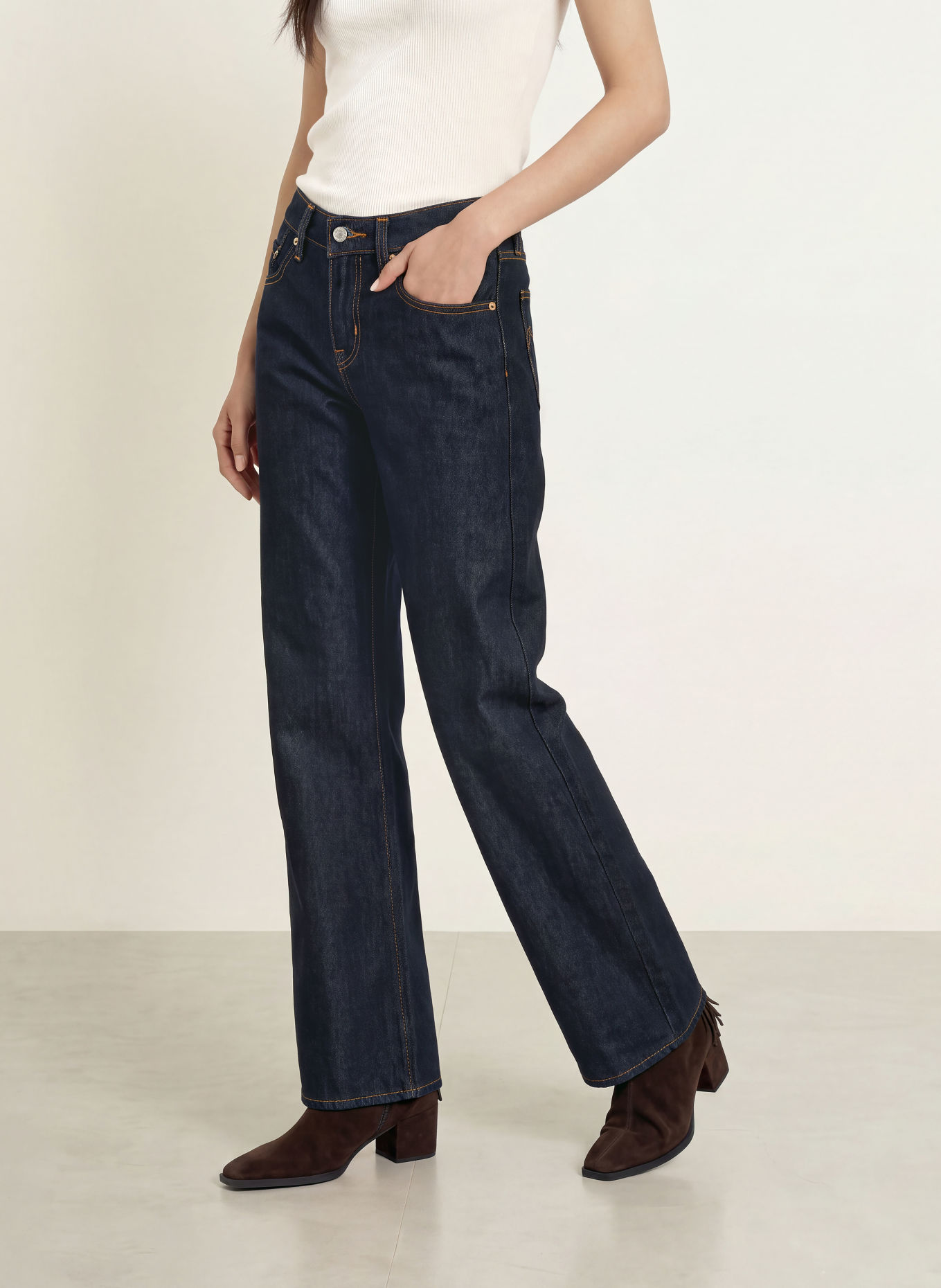 Levi's® Wide Leg Jans LOW LOOSE: 02 Dark Indigo - Flat Finish