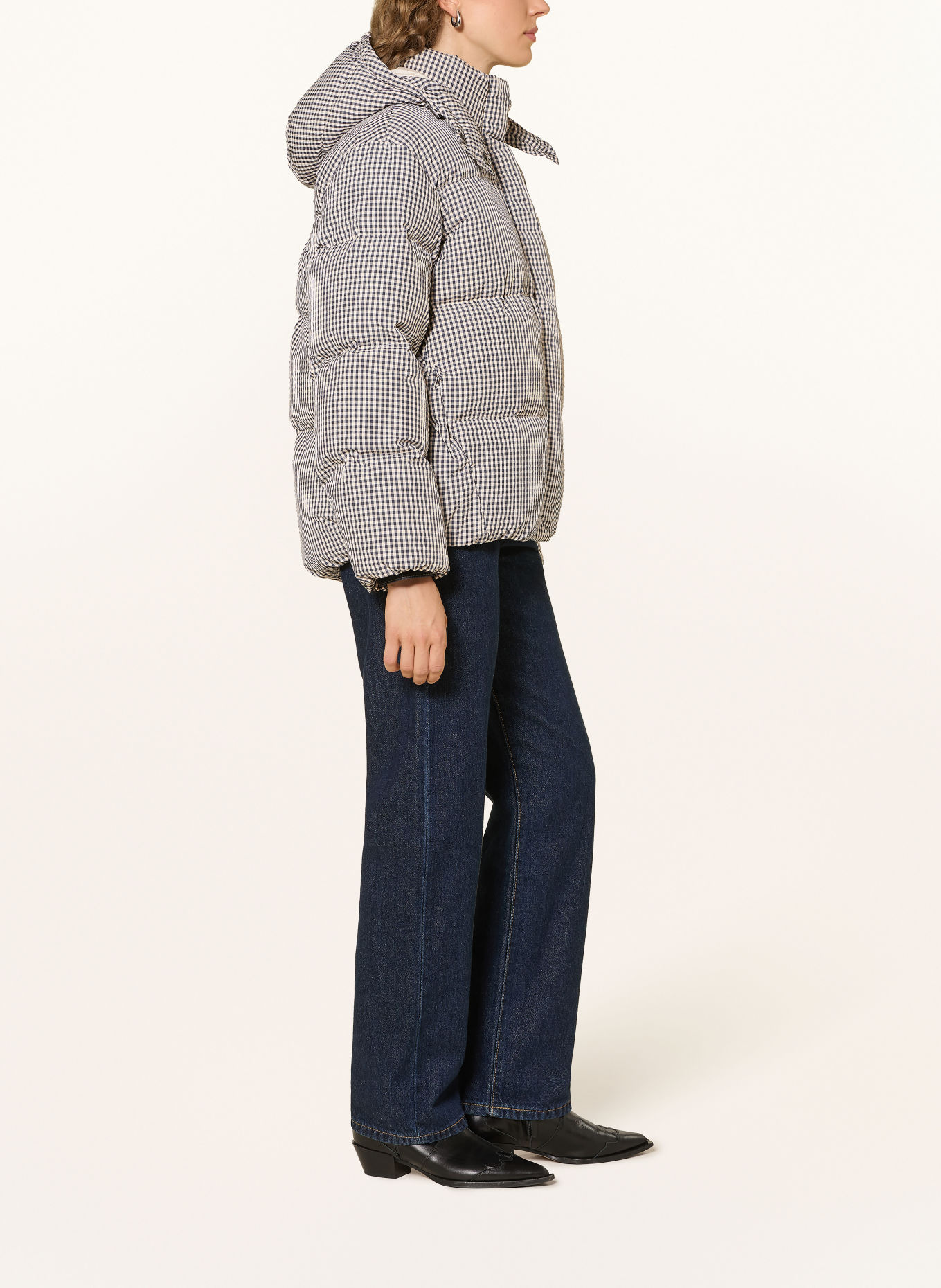 Levi's® Daunenjacke TATE BUBBLE mit abnehmbarer Kapuze: DUNKELBLAU / CREME