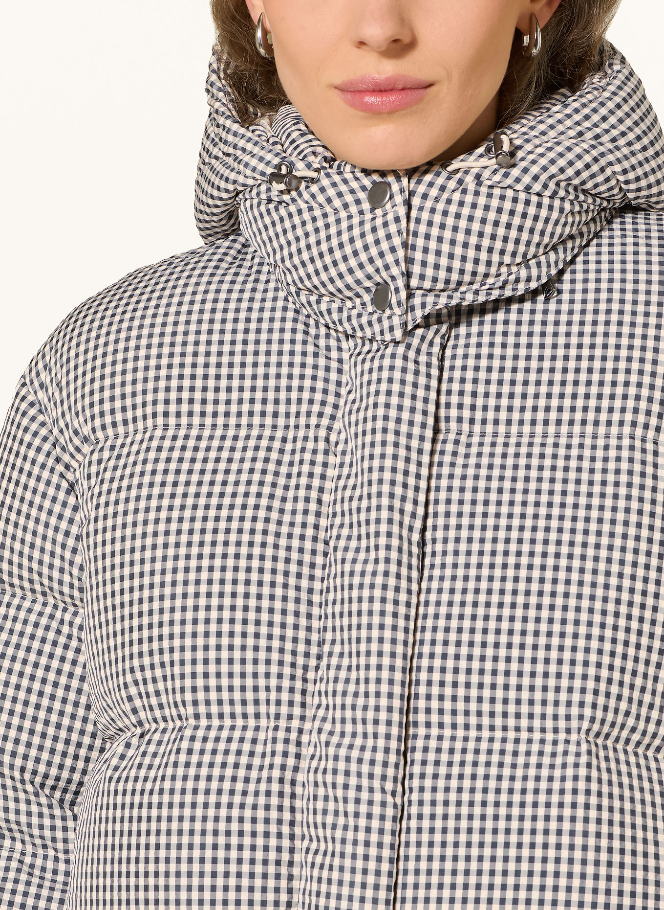 Levi's® Daunenjacke TATE BUBBLE mit abnehmbarer Kapuze: DUNKELBLAU / CREME