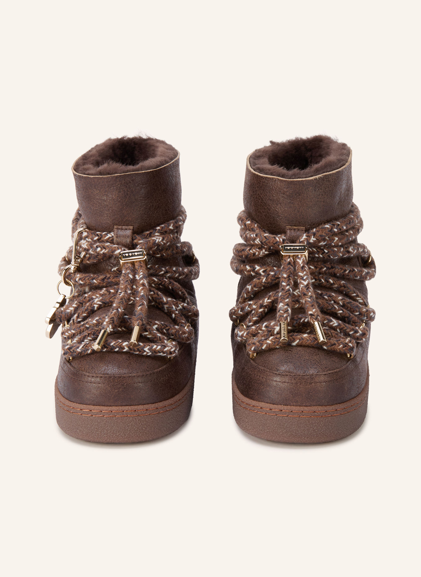 INUIKII VINTAGE Boots: DARK BROWN / GOLD
