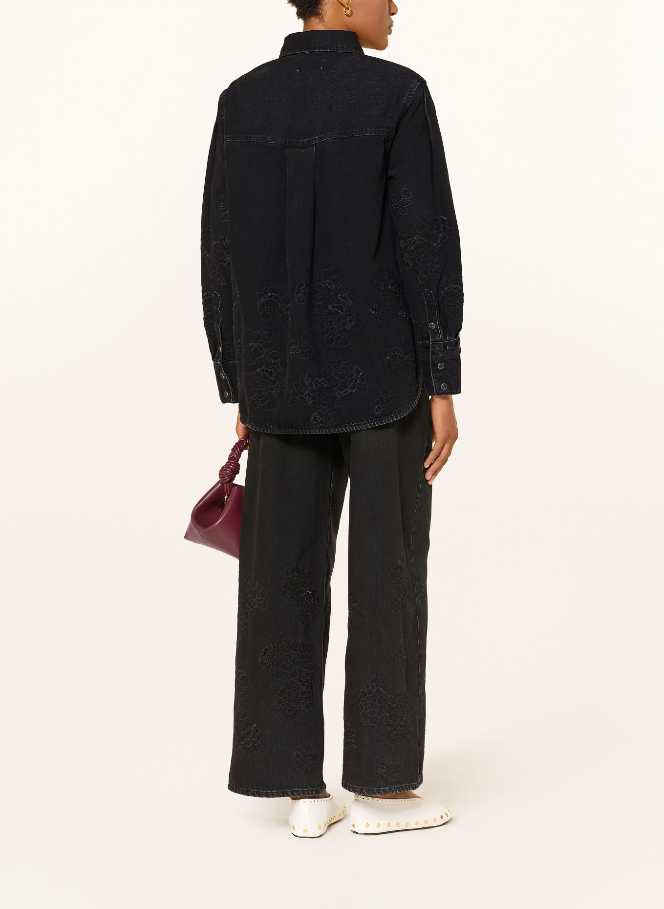 GANNI Jeans-Overjacket: 055 BLACK WASHED